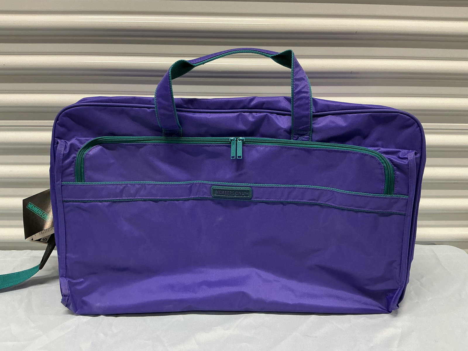 Vintage Members Only Duffel Luggage With Tags: New Old Stock! Large - 25” across
