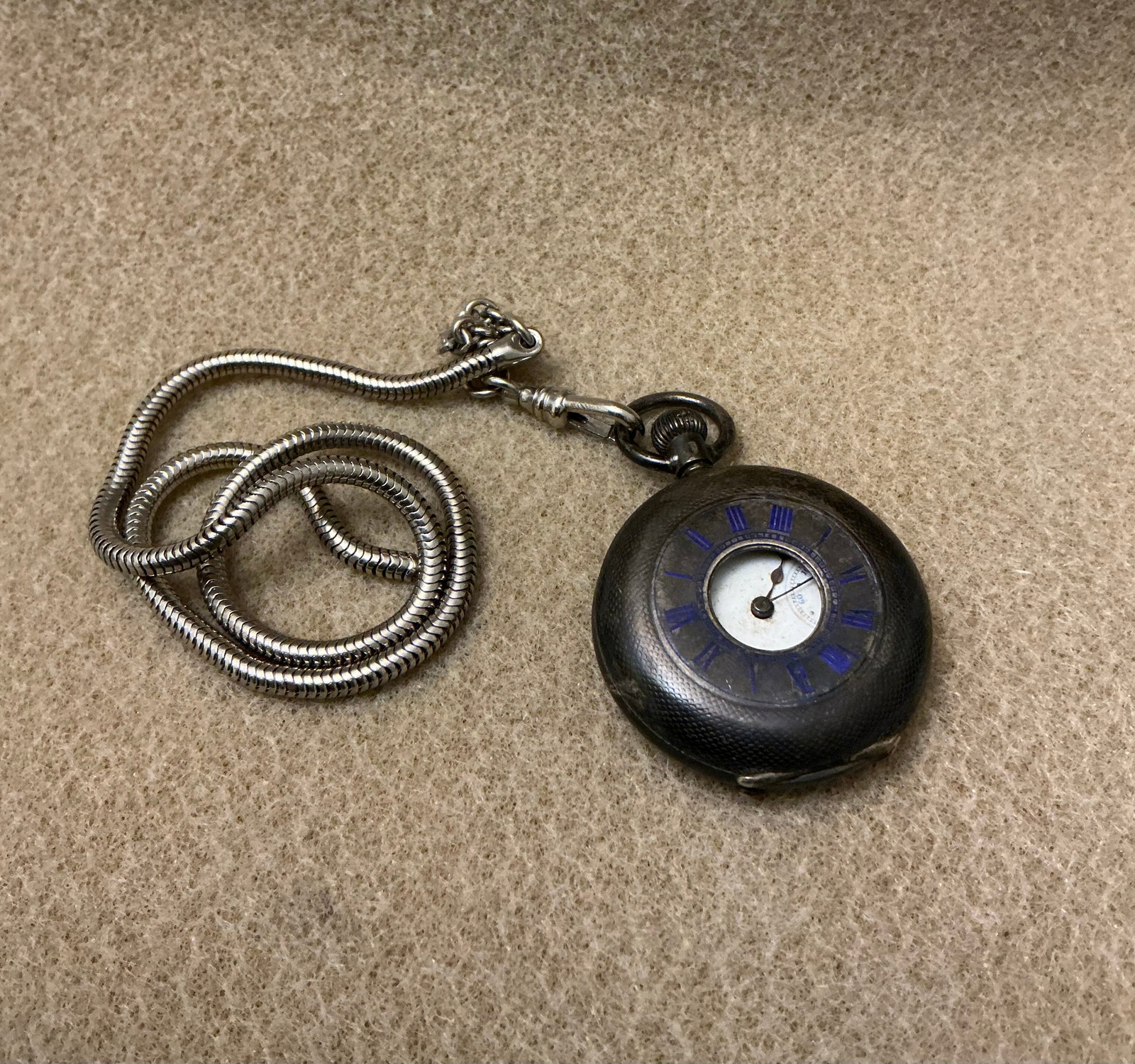 Antique Pocket Watch Marked 935 Silver: Untested