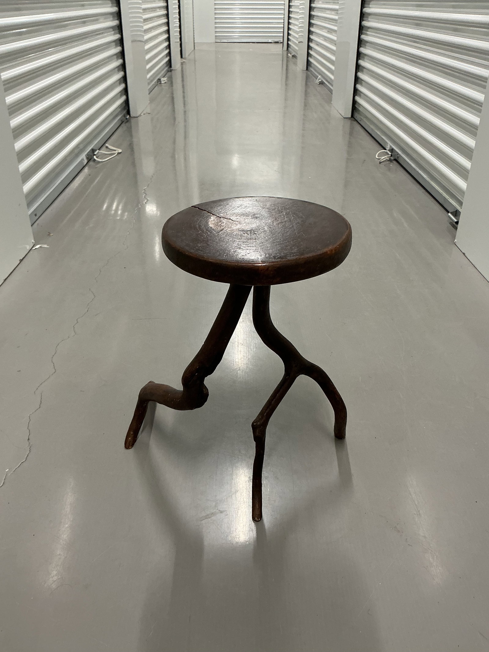 Rustic Tree Branch Side Table: 18.5” Tall11.5” Wide Top 18” Wide Legs