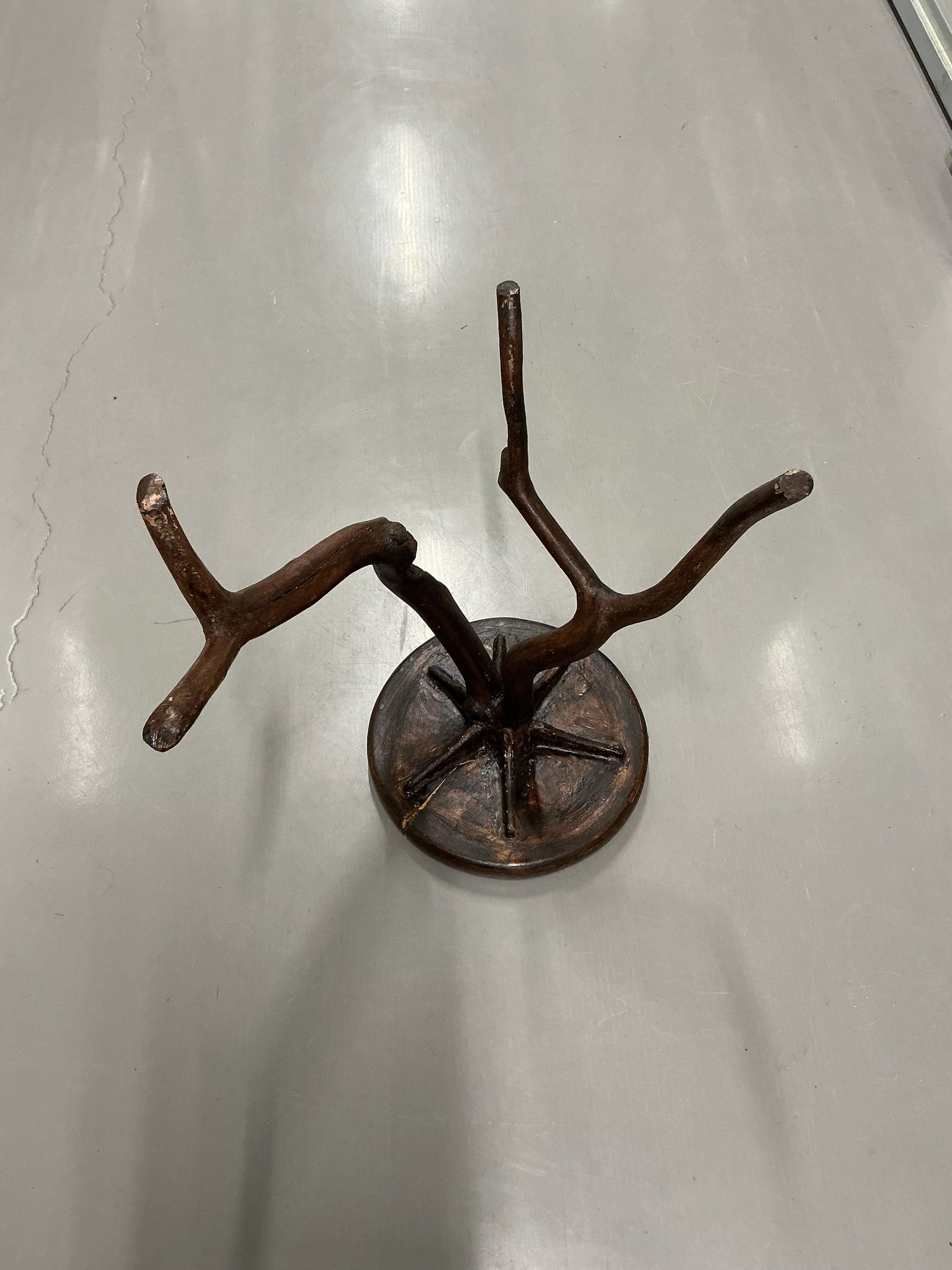 Rustic Tree Branch Side Table - 7