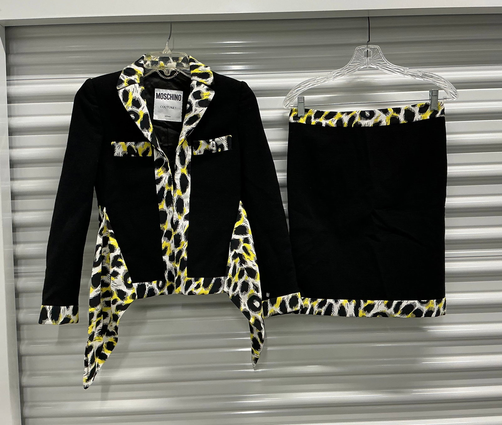 Moschino Couture Skirt Suit With Jacket: Size 6