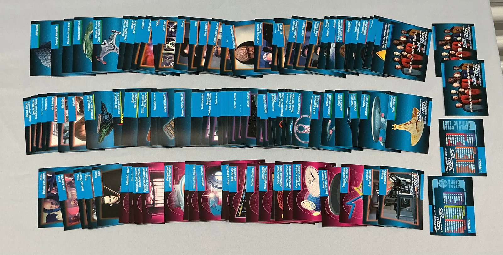 1992 Impel Star Trek The Next Generation Trading Cards: Complete 1-120 Except Card #8 Plus Two Bonus Cards