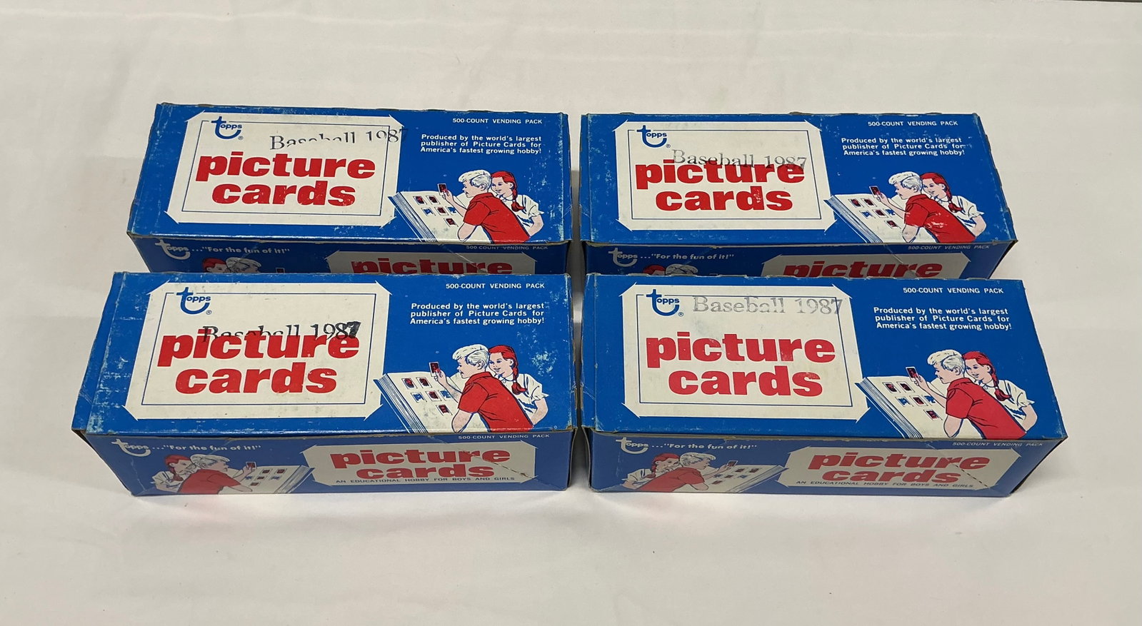Four Boxes Of Vintage Topps Baseball Cards: Unchecked