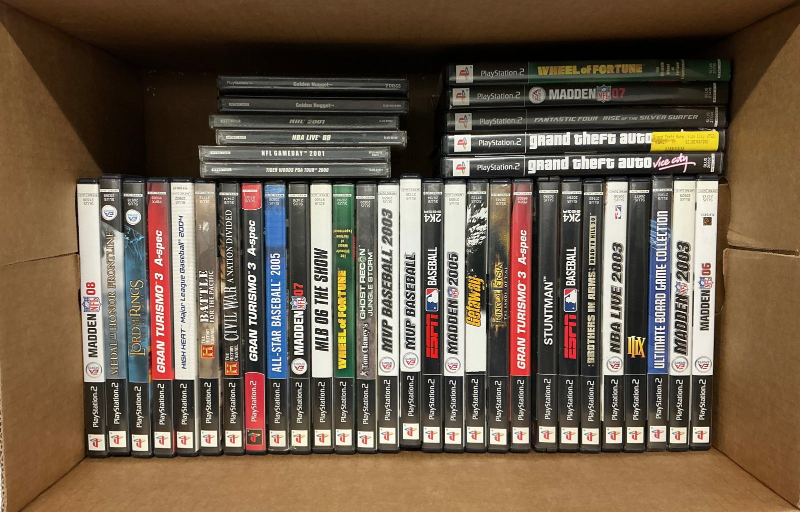 Box Full Of Playstation & PlayStation 2 Video Games: Unchecked/Untested