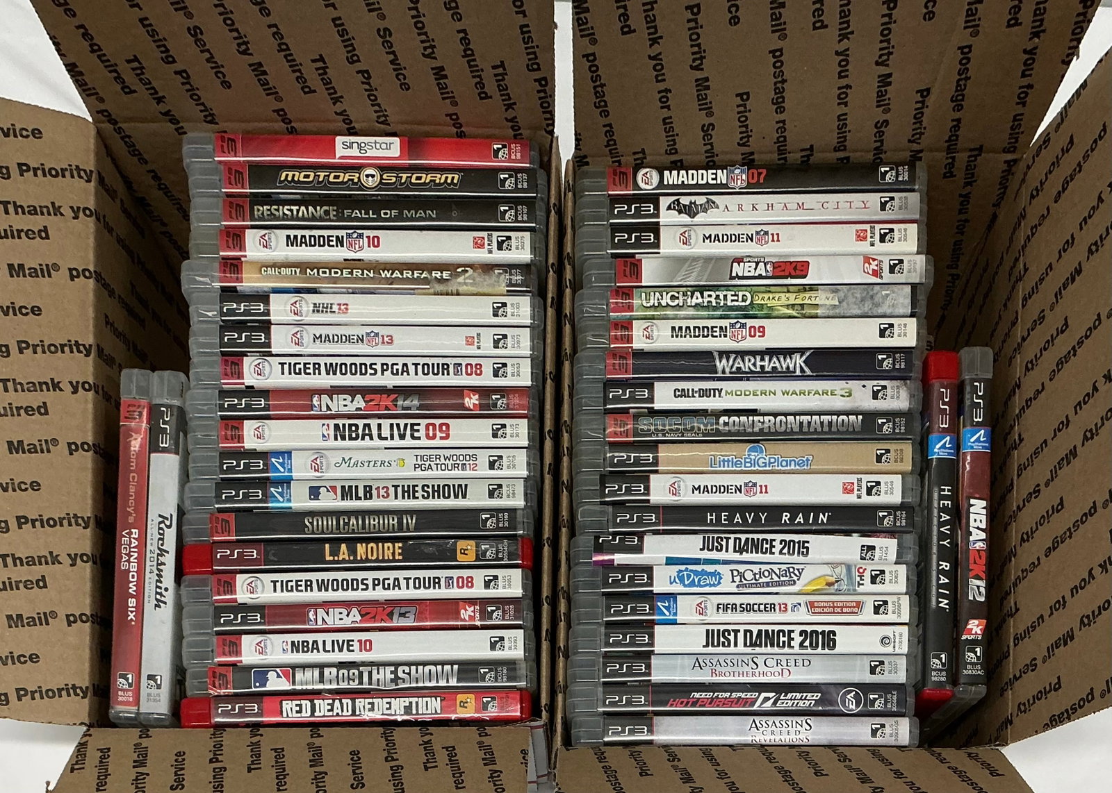 Two Boxes Full Of Playstation 3 Video Games: Unchecked/Untested
