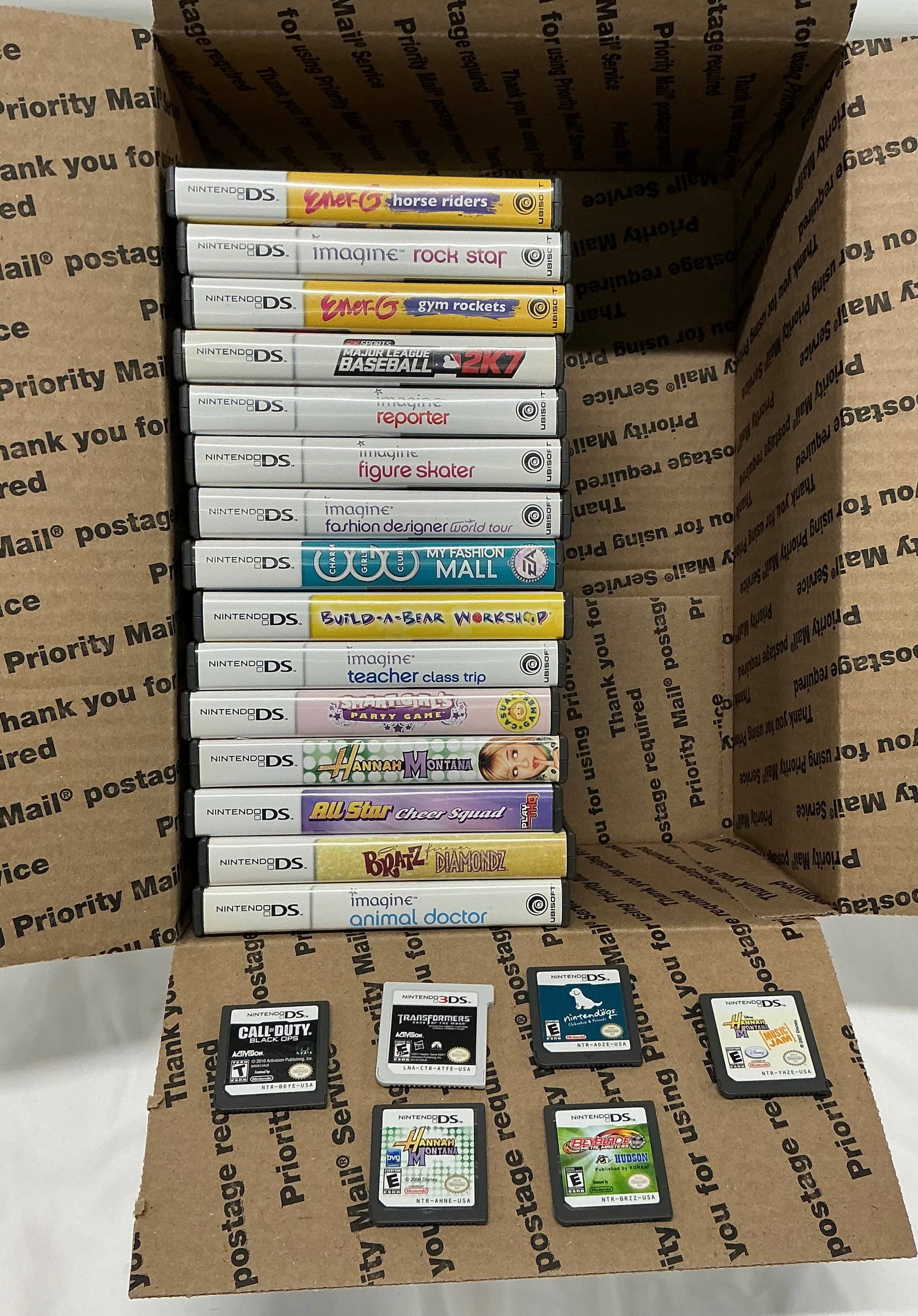 Box Of Nintendo DS Video Games: Unchecked/Untested