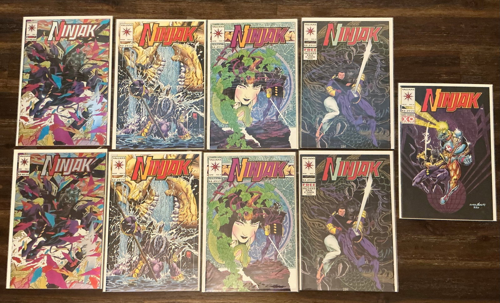 Two Complete Ninjak Comics 1-4 Chromium Covers Issue 1 Plus Issue 6: All Boarded