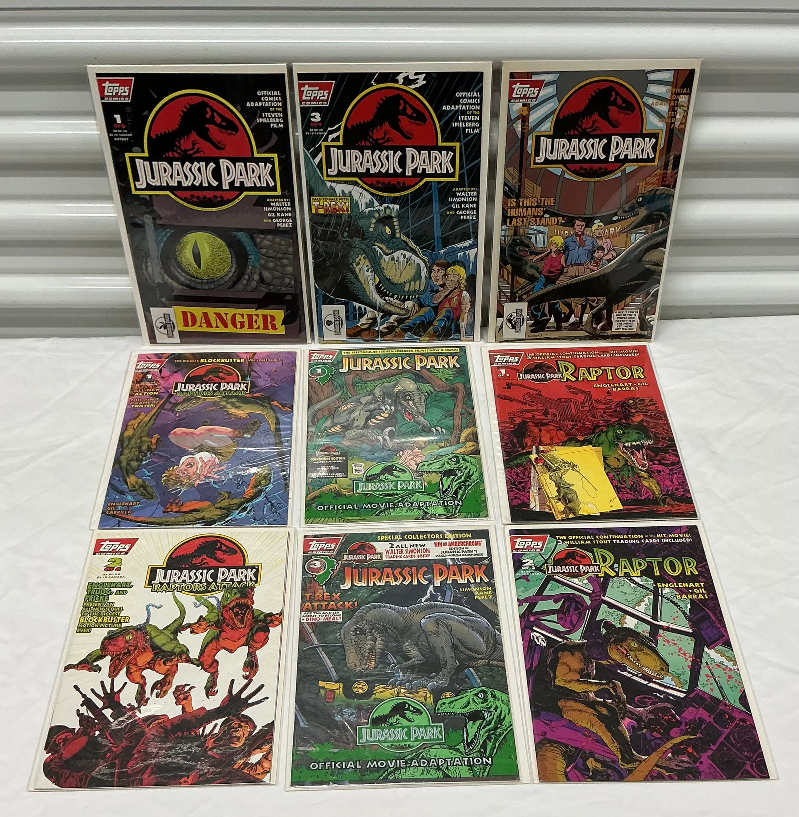Jurassic Park Comics Incl Issue #1 & Trading Cards: All Boarded