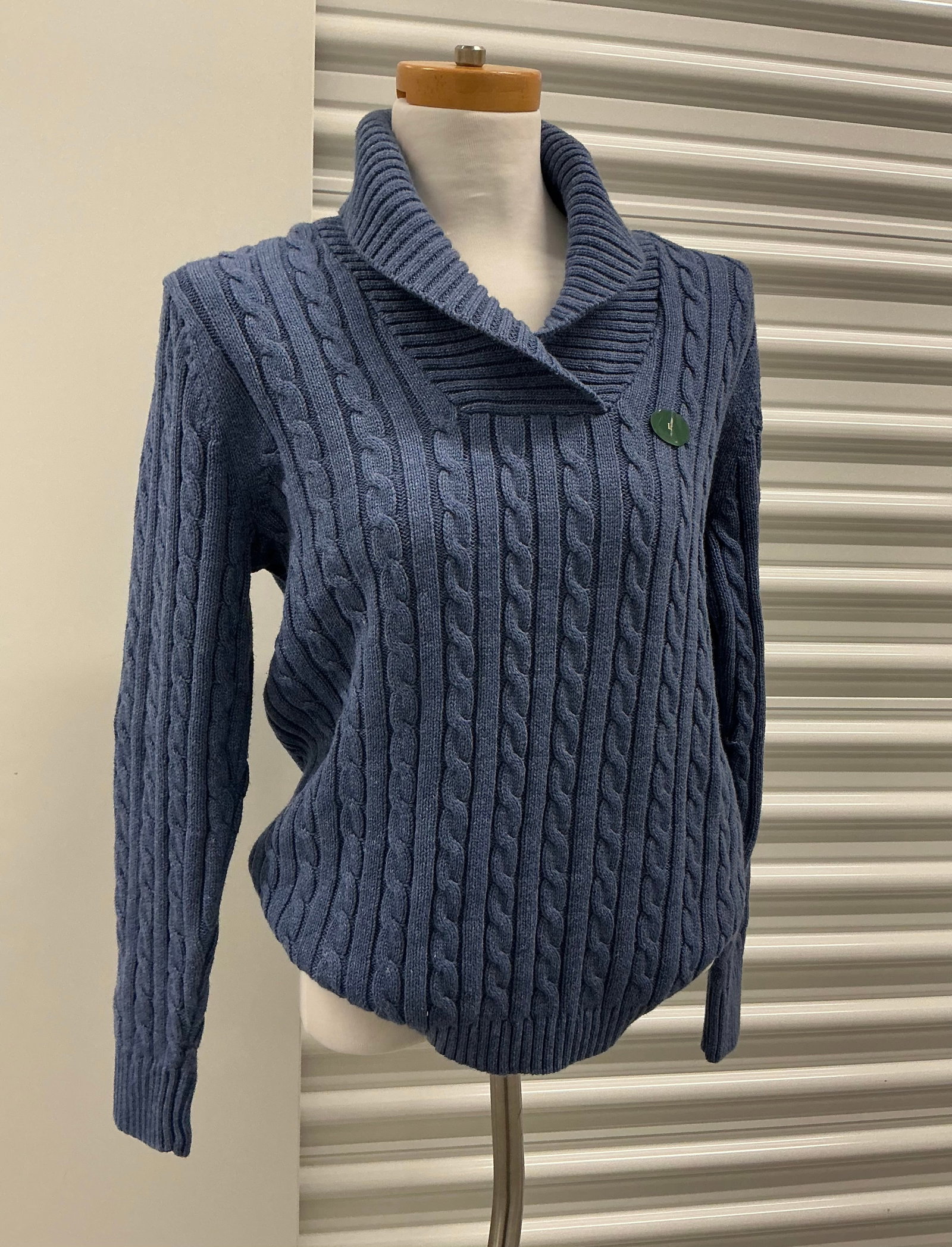 New With Tag LL Bean Shawl Collar Sweater: Size L