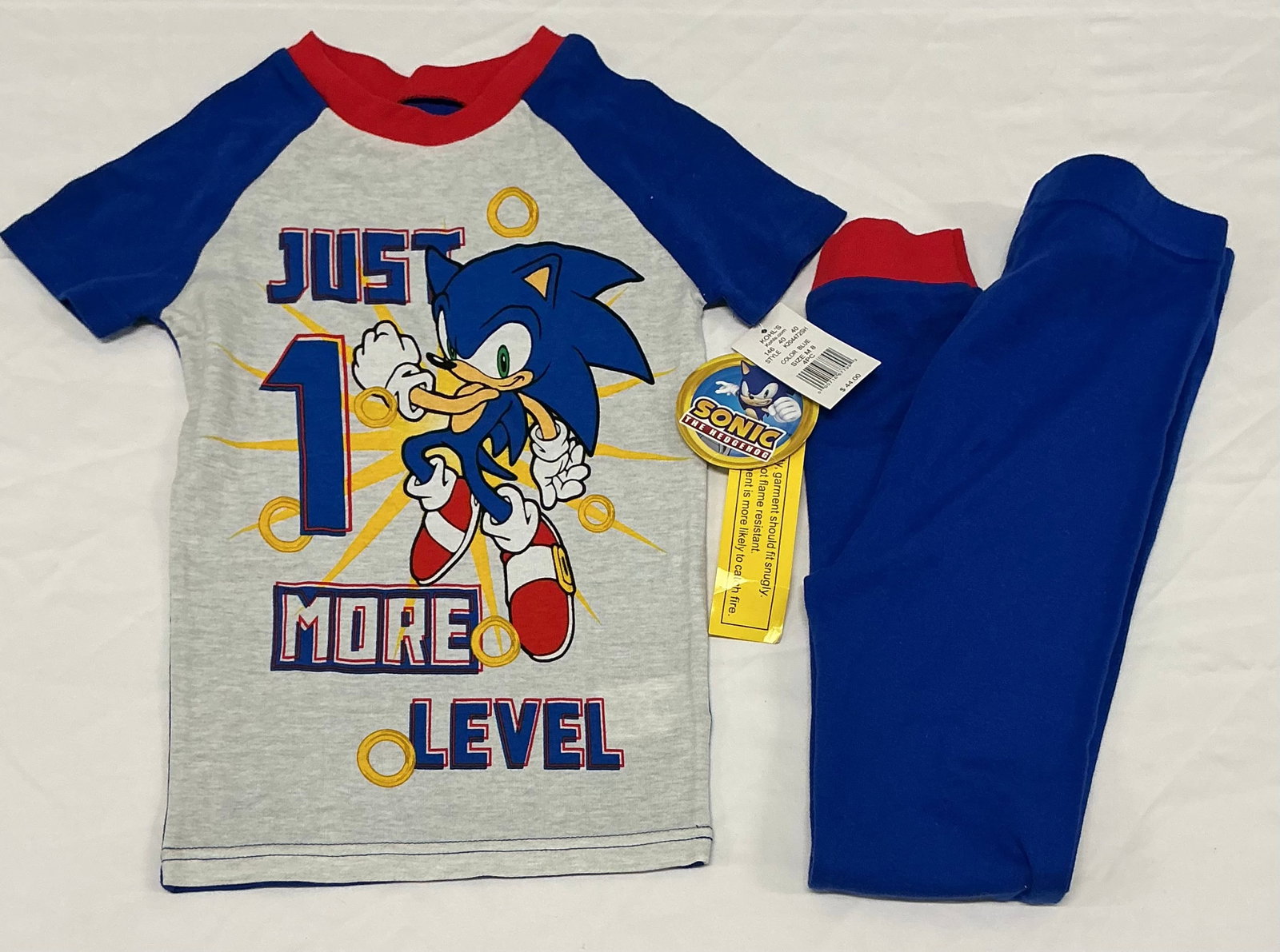 New Boys Sonic The Hedgehog PJs: Size 8