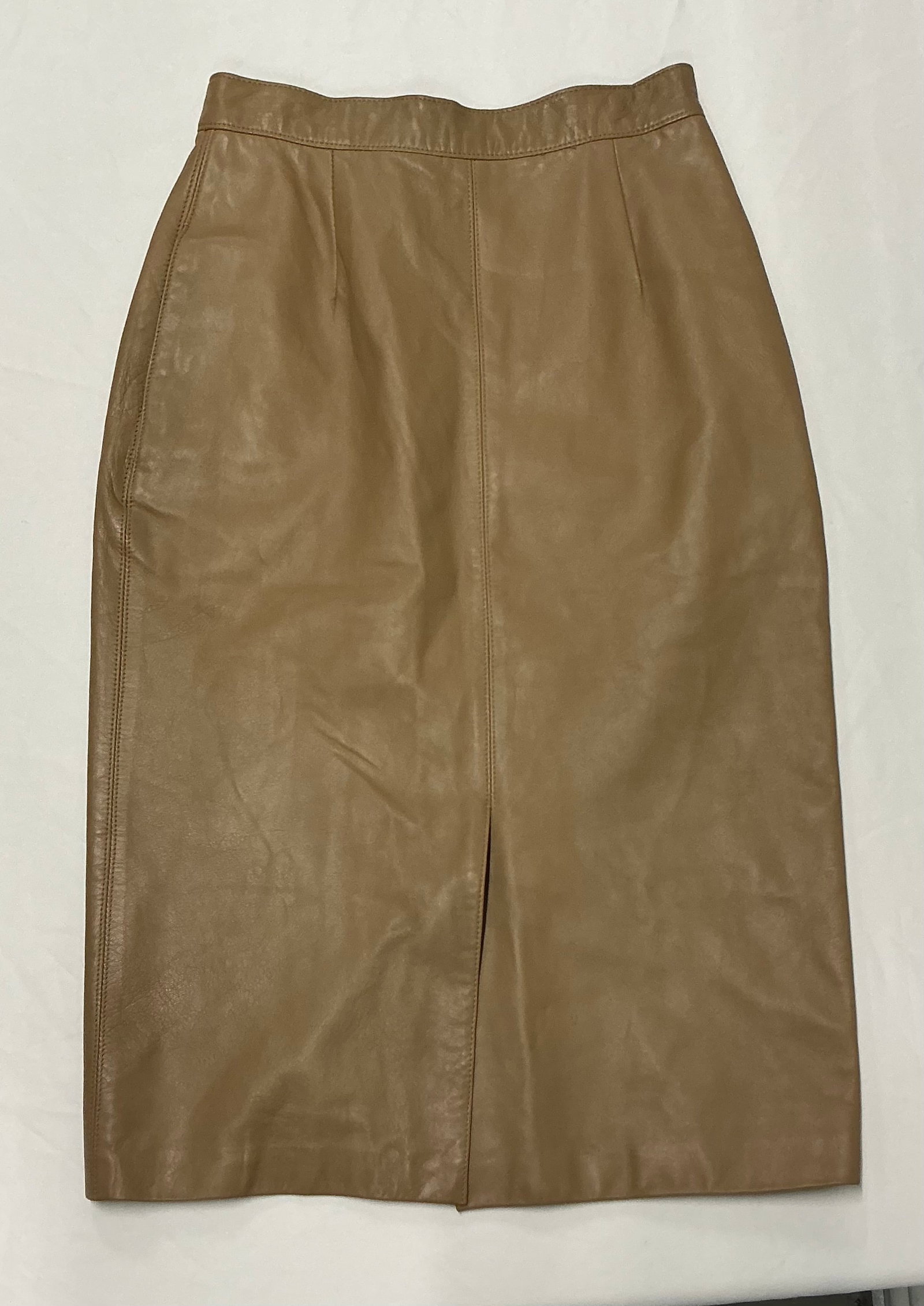 Vintage Calvin Klein Classifications Leather Skirt With Pockets: Size 4