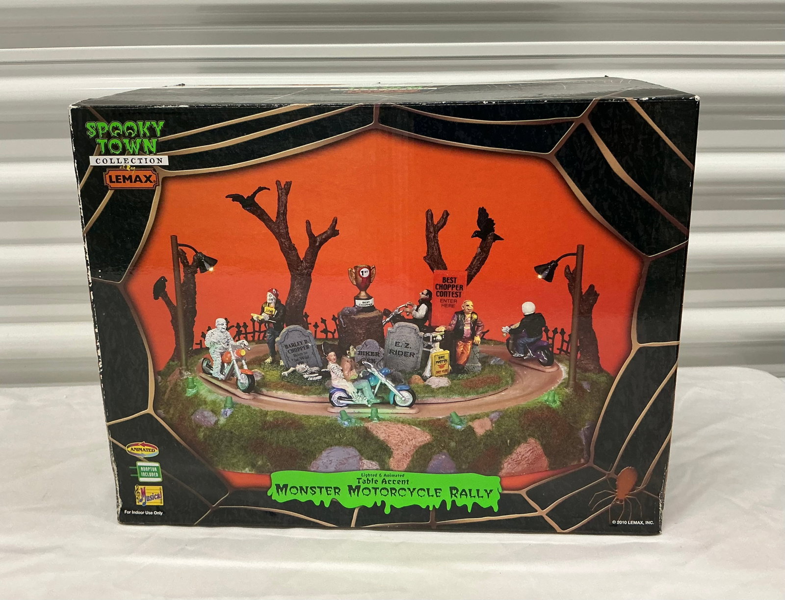 Lemax Spooky Town Monster Motorcycle Rally With Box (1 of 4)