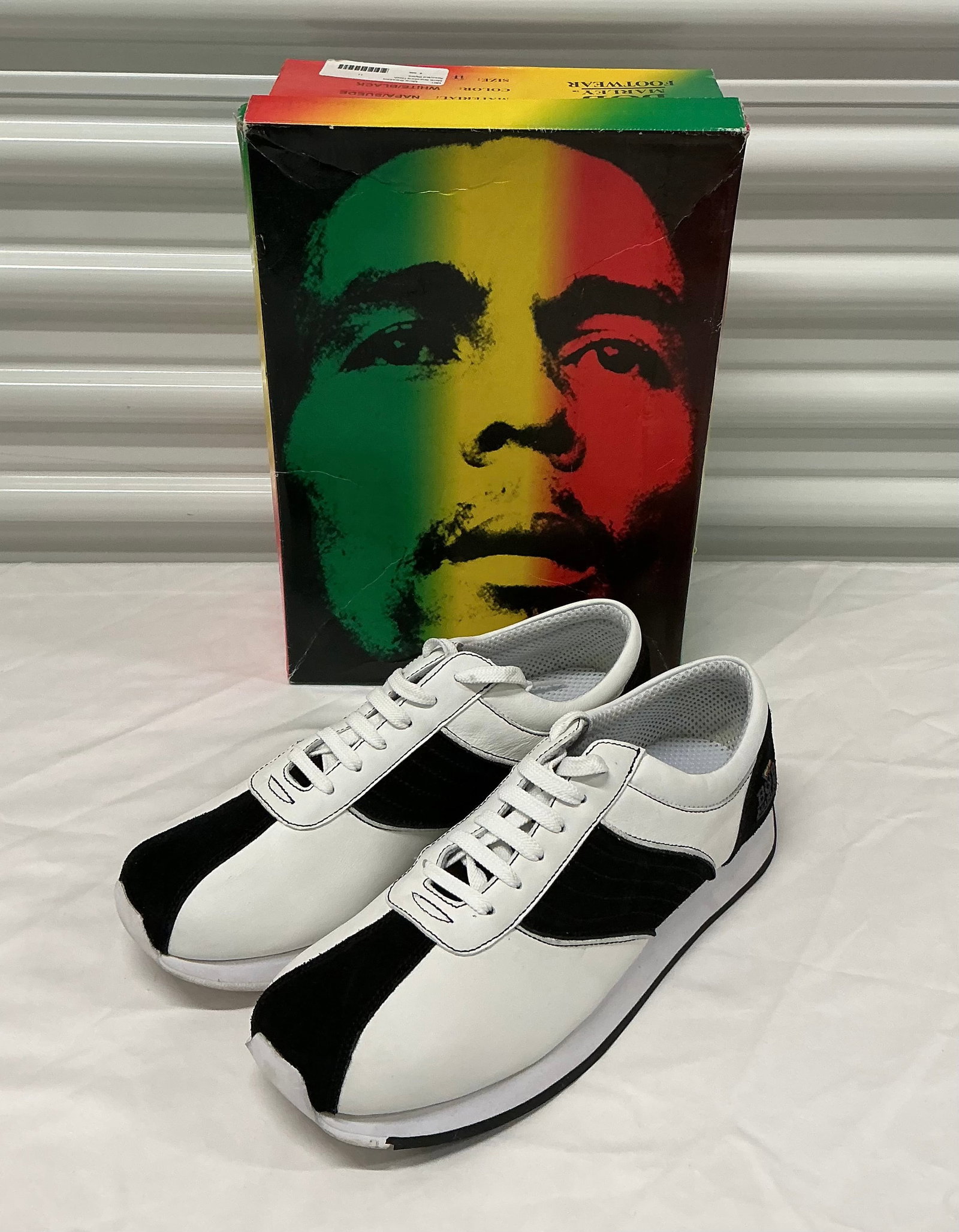 Bob Marley Footwear Men’s Hash Black & White Napa Suede Sneakers: Size 11