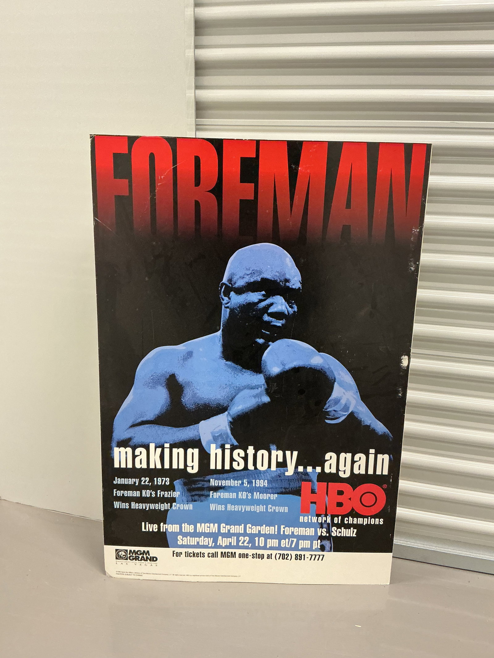 1995 George Foreman Promotional Boxing Poster Over 3 Feet Tall (1 of 5)