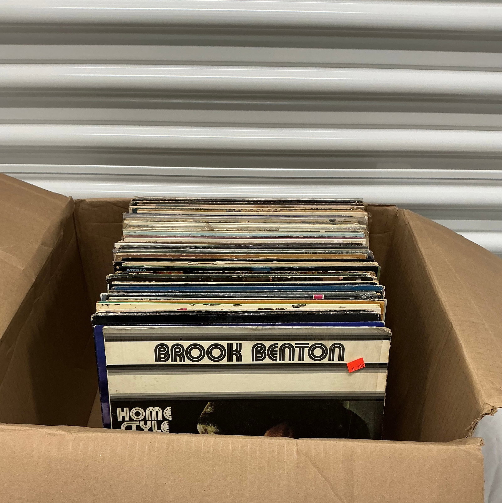 Box Full Of Over 60 Vinyl Records (1 of 5)