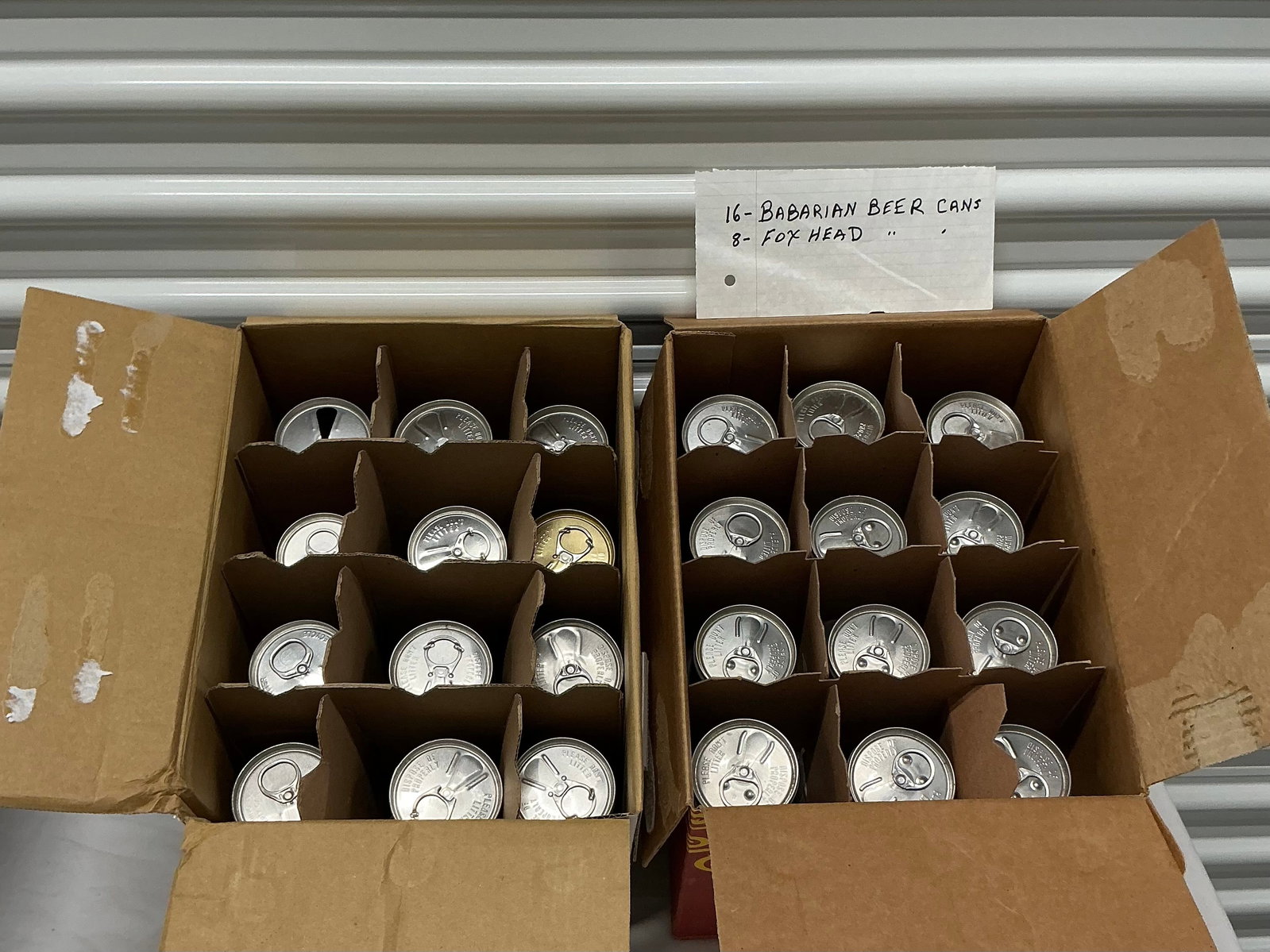 Two Double Layer Boxes Full Of Vintage Beer Cans (1 of 5)