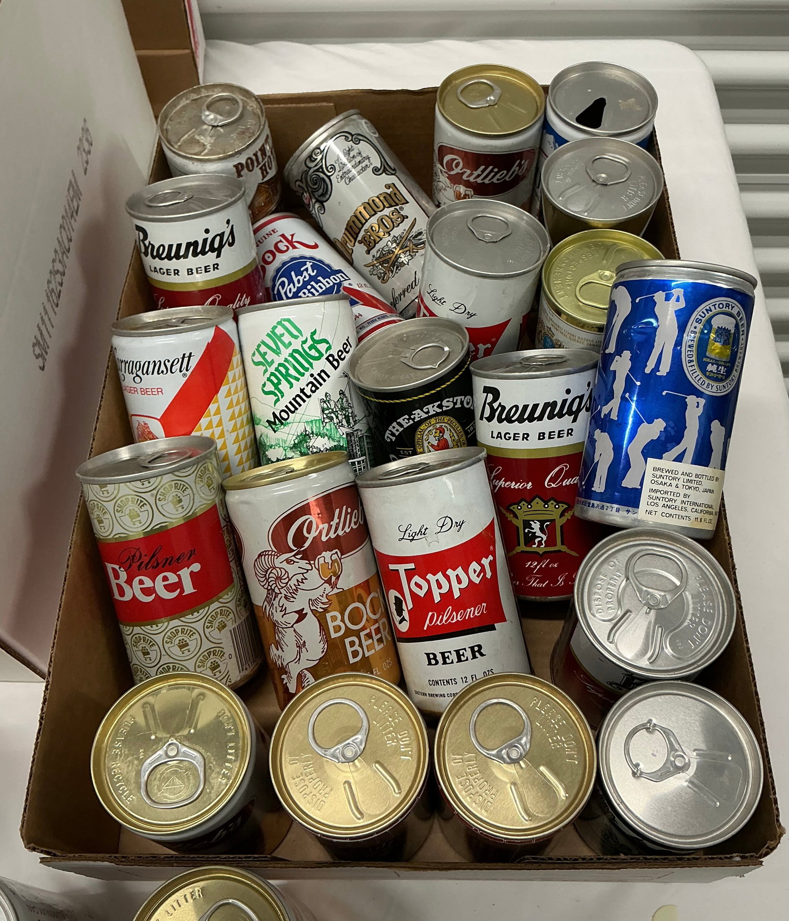 Two Boxes Vintage Beer Cans - 3