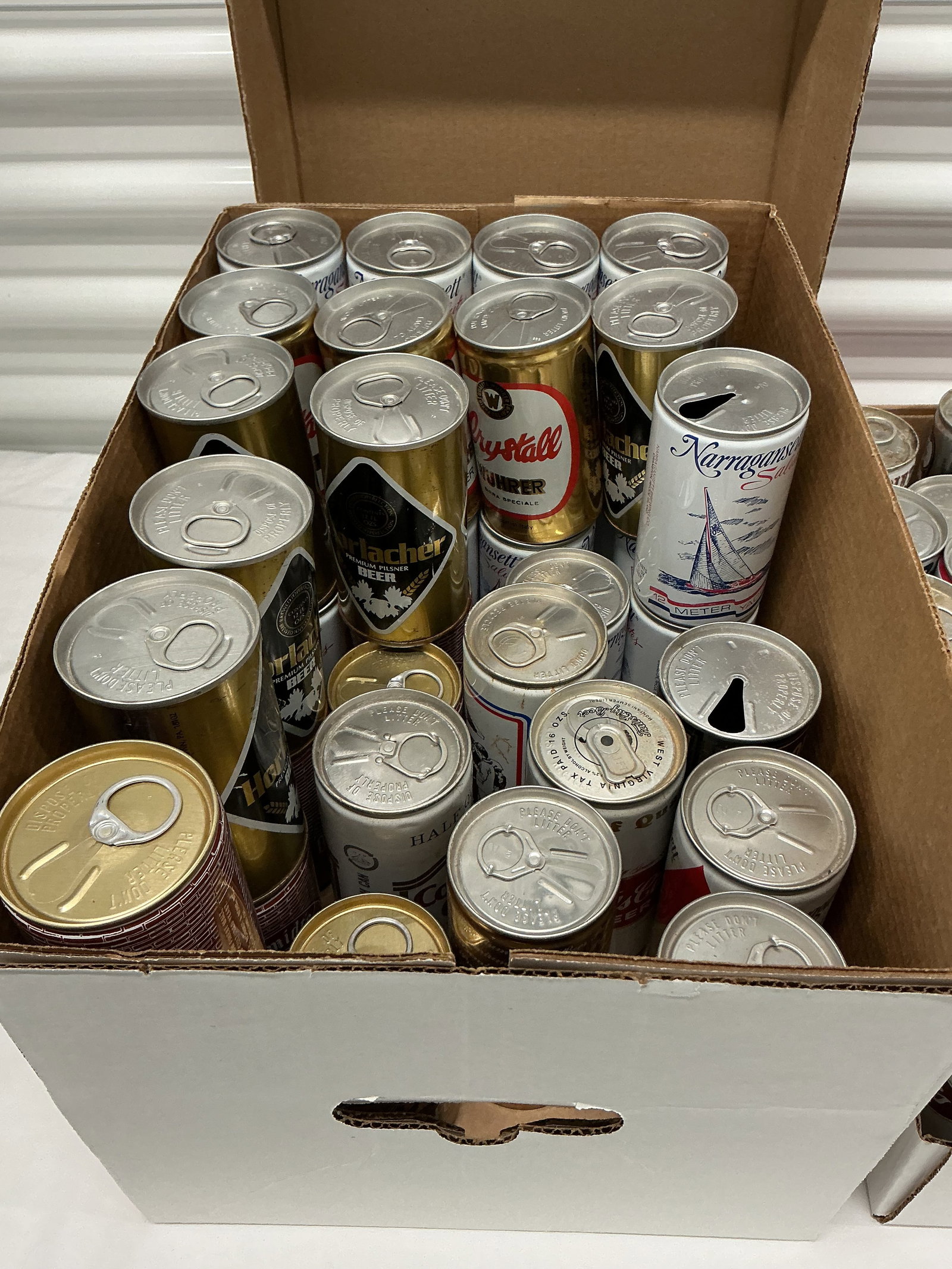 Two Boxes Vintage Beer Cans - 4
