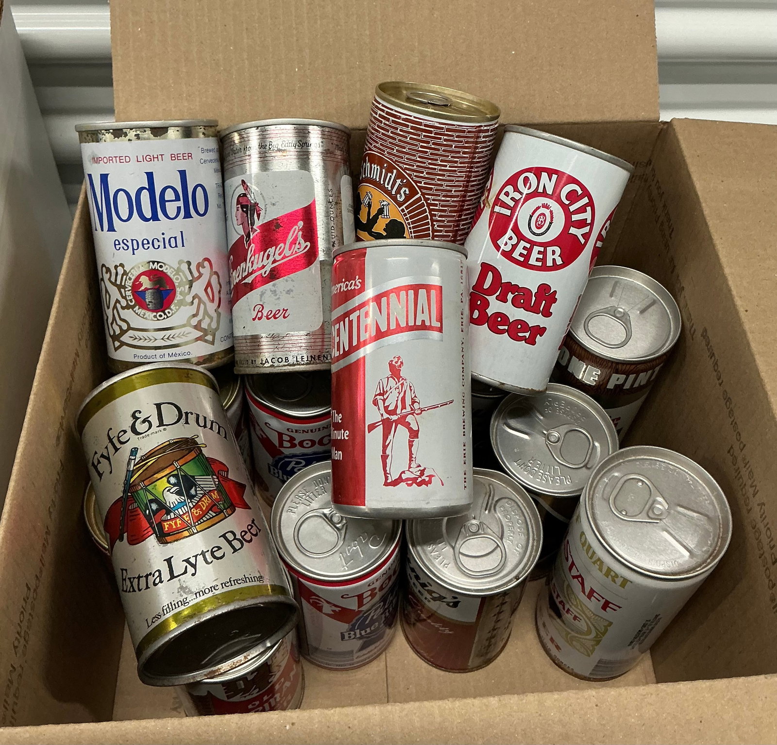Two Boxes Vintage Beer Cans - 3