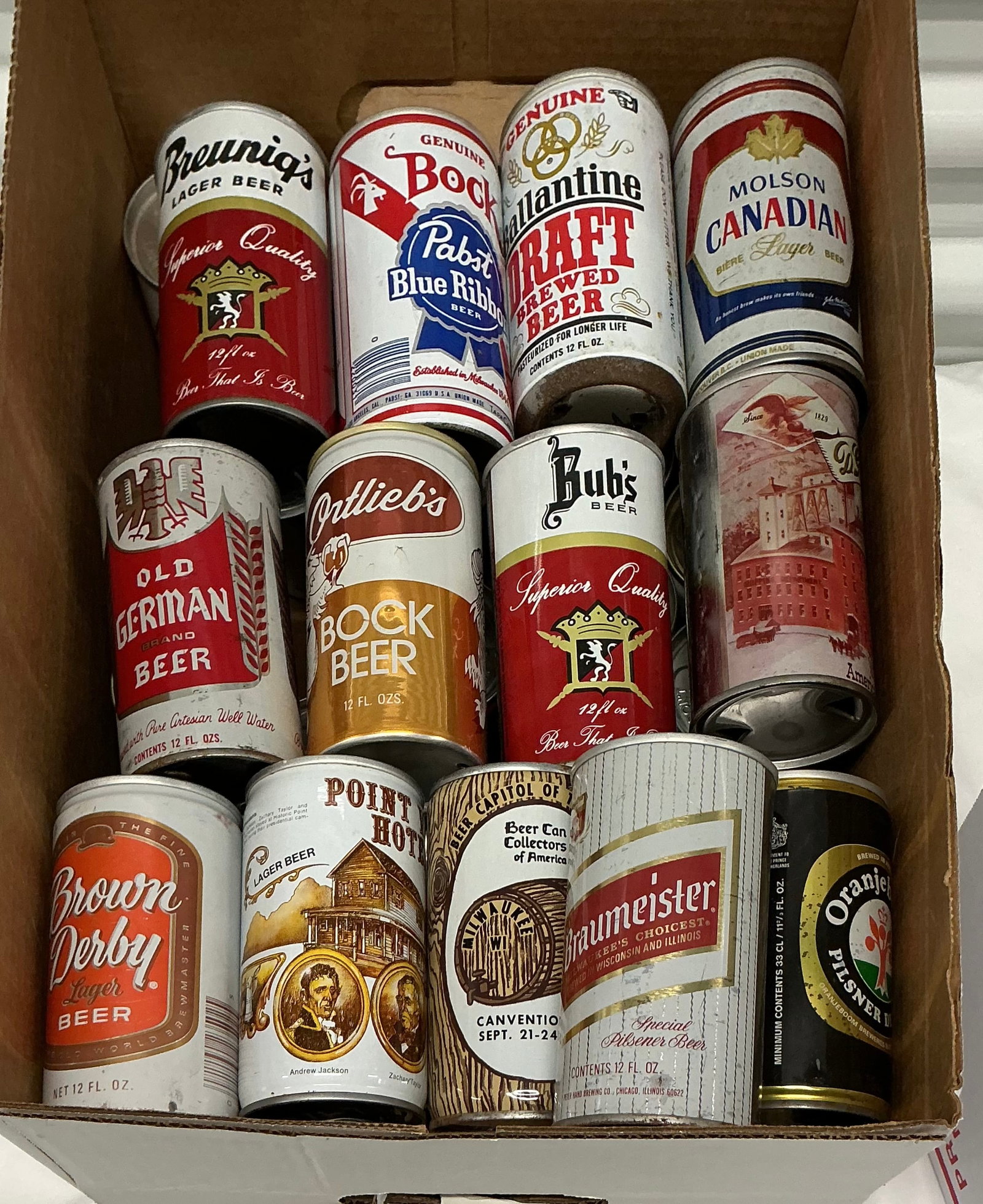 Two Boxes Vintage Beer Cans - 4
