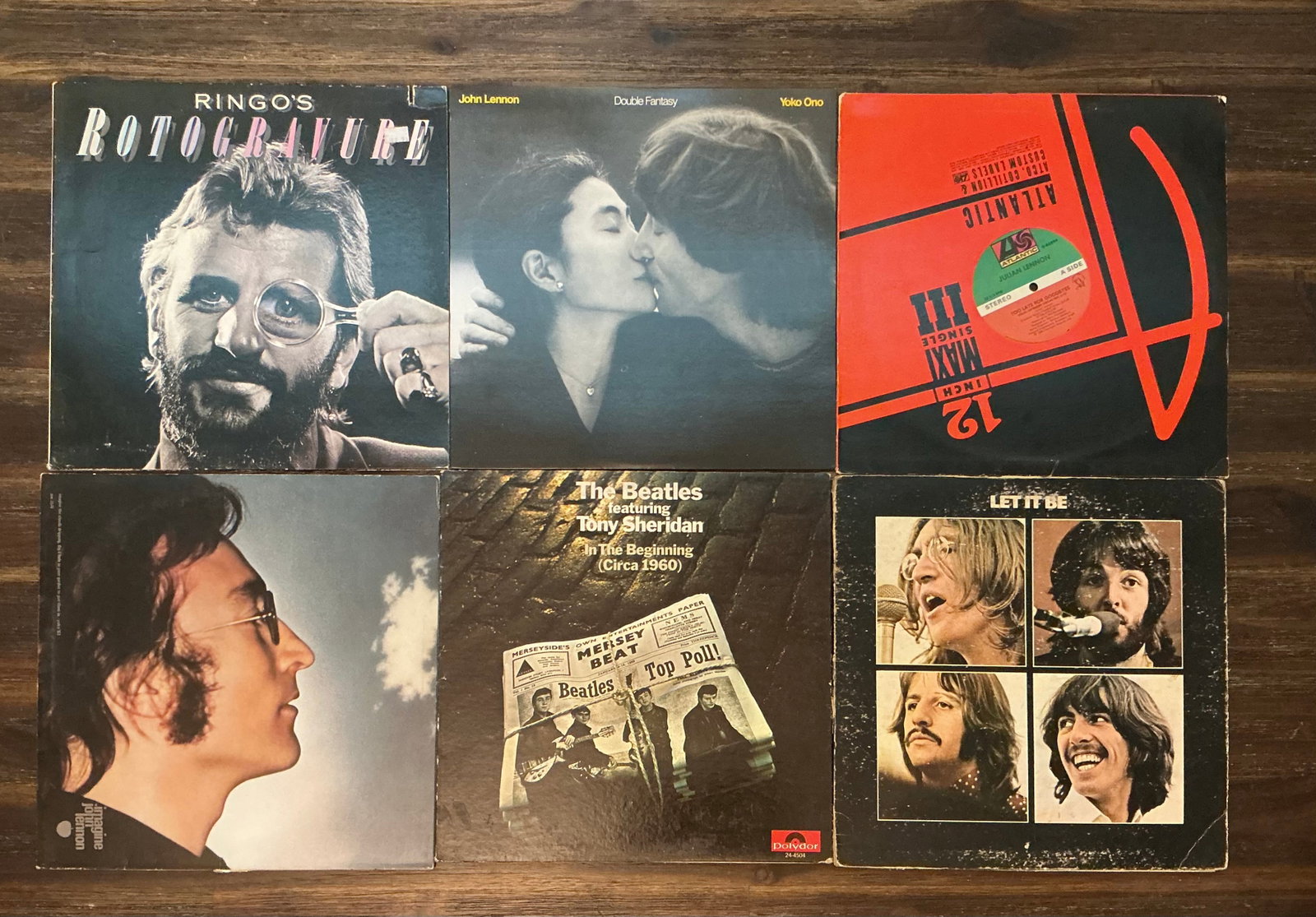 The Beatles Vintage Vinyl Records: All unchecked/untested. If you have a question about a specific record, please ask before bidding
