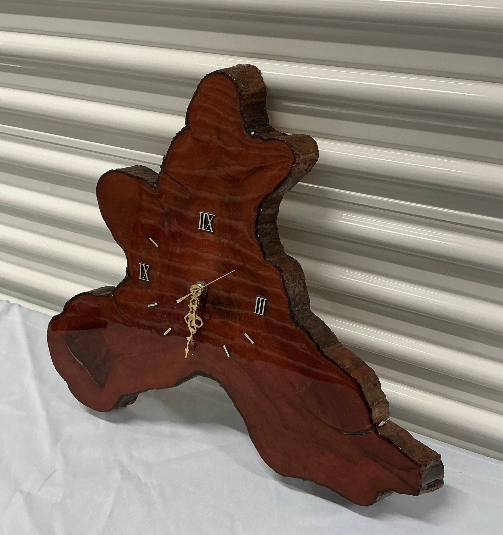 Live Edge Cypress Tree Slab Wall Clock - 3