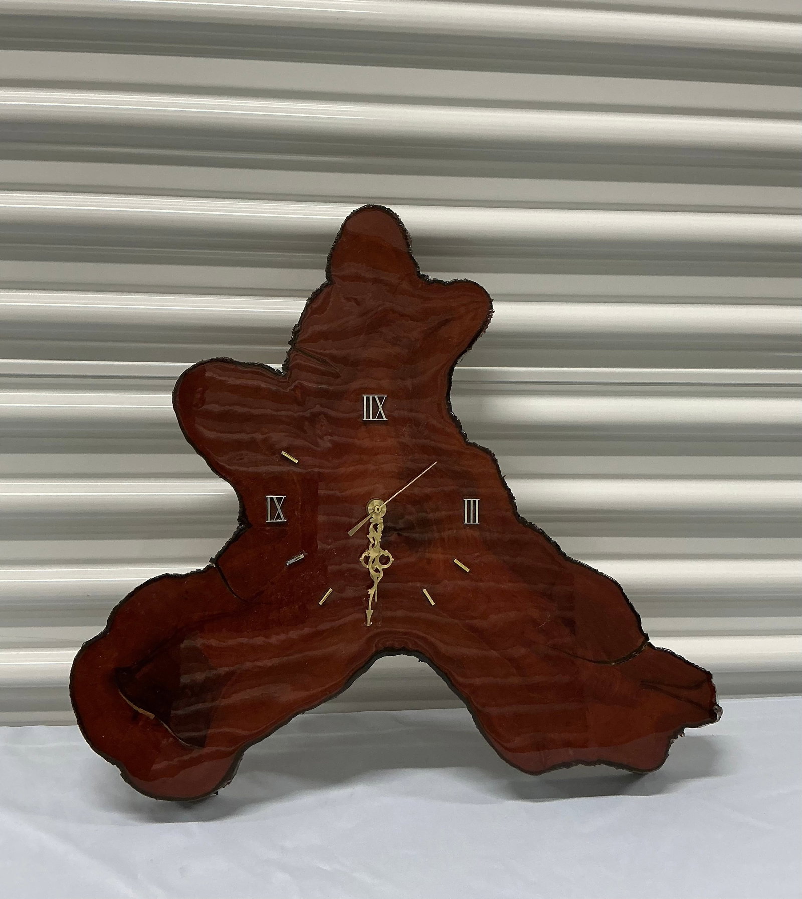 Live Edge Cypress Tree Slab Wall Clock - 4