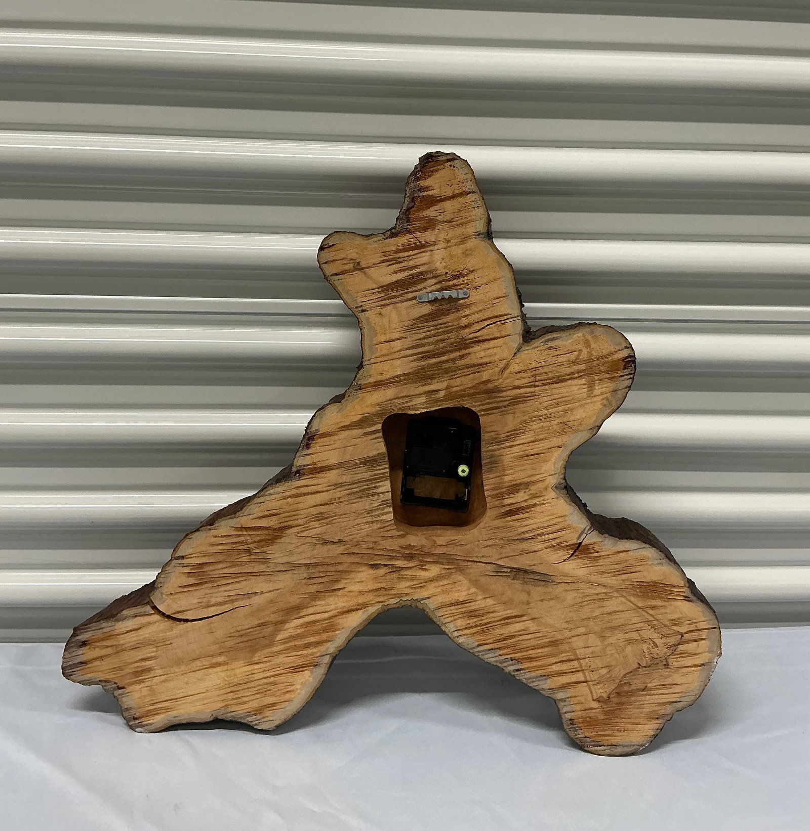 Live Edge Cypress Tree Slab Wall Clock - 5