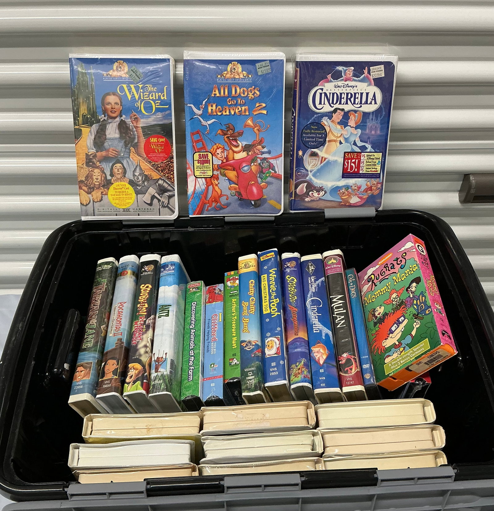 Tote Full Of Vintage Kids DVDs Many Sealed: Untested. Sealed shown in last photo