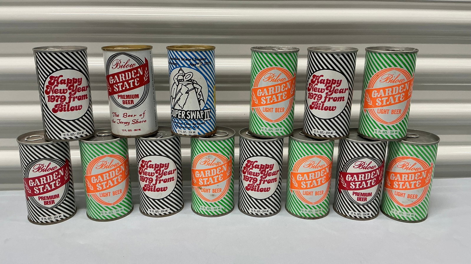 1970s Bilow Garden State Pull Tab Beer Cans: All Empty