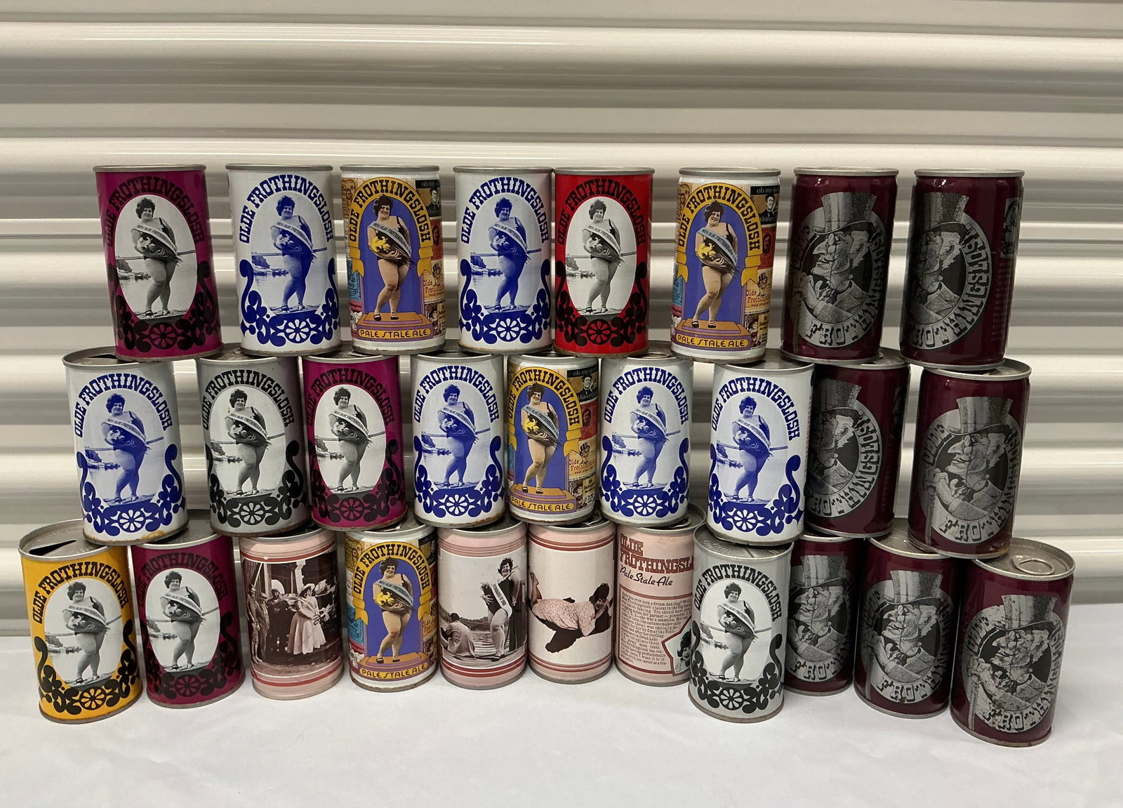 1960s-70s Olde Frothingslosh Pull Tab Beer Cans Pittsburgh Brewing: All Empty