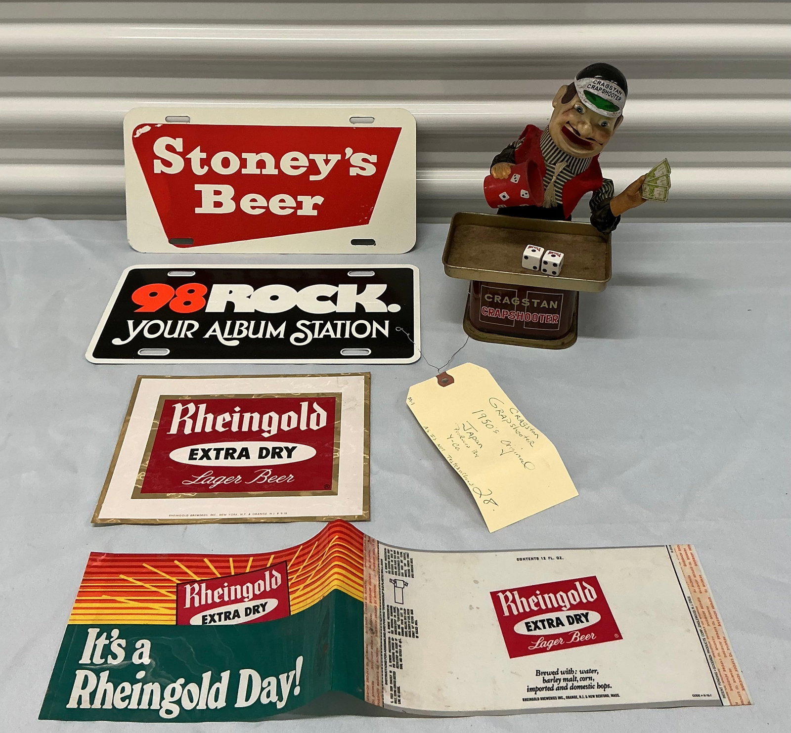 1950s Cragston Crapshooter & Beer Collectibles.: Untested