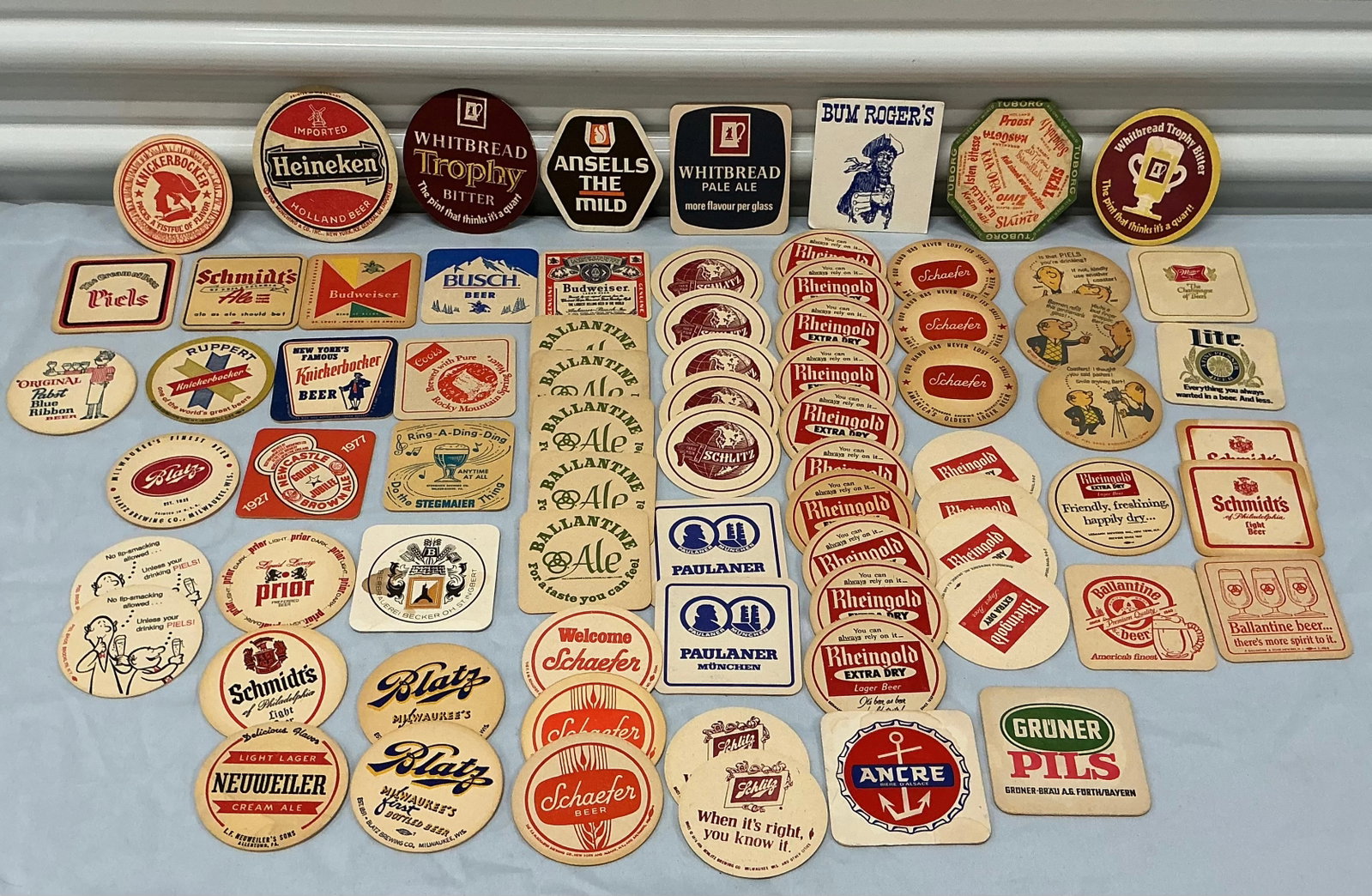 Collection Of Vintage Beer Coasters: Vintage