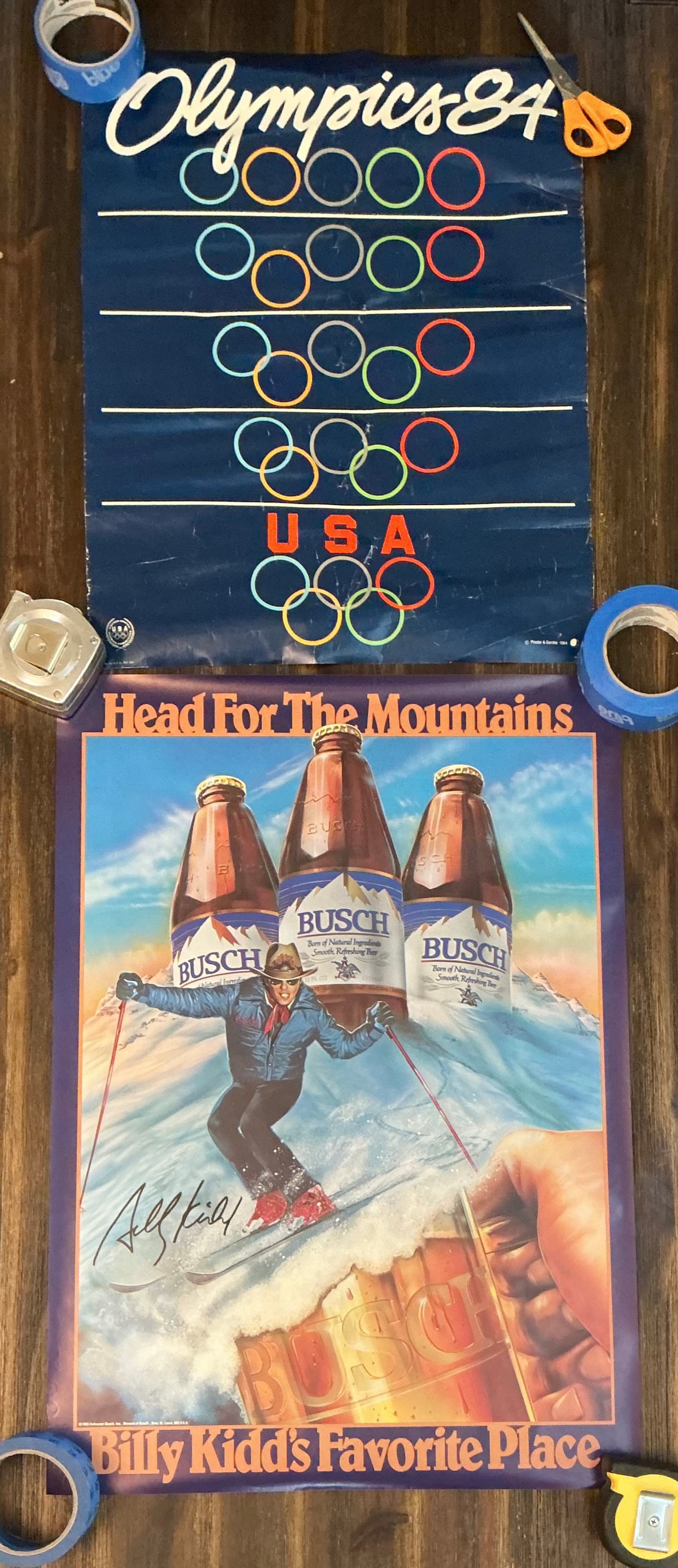 1980s Busch Beer & Olympics Posters: Larger 26.75x19