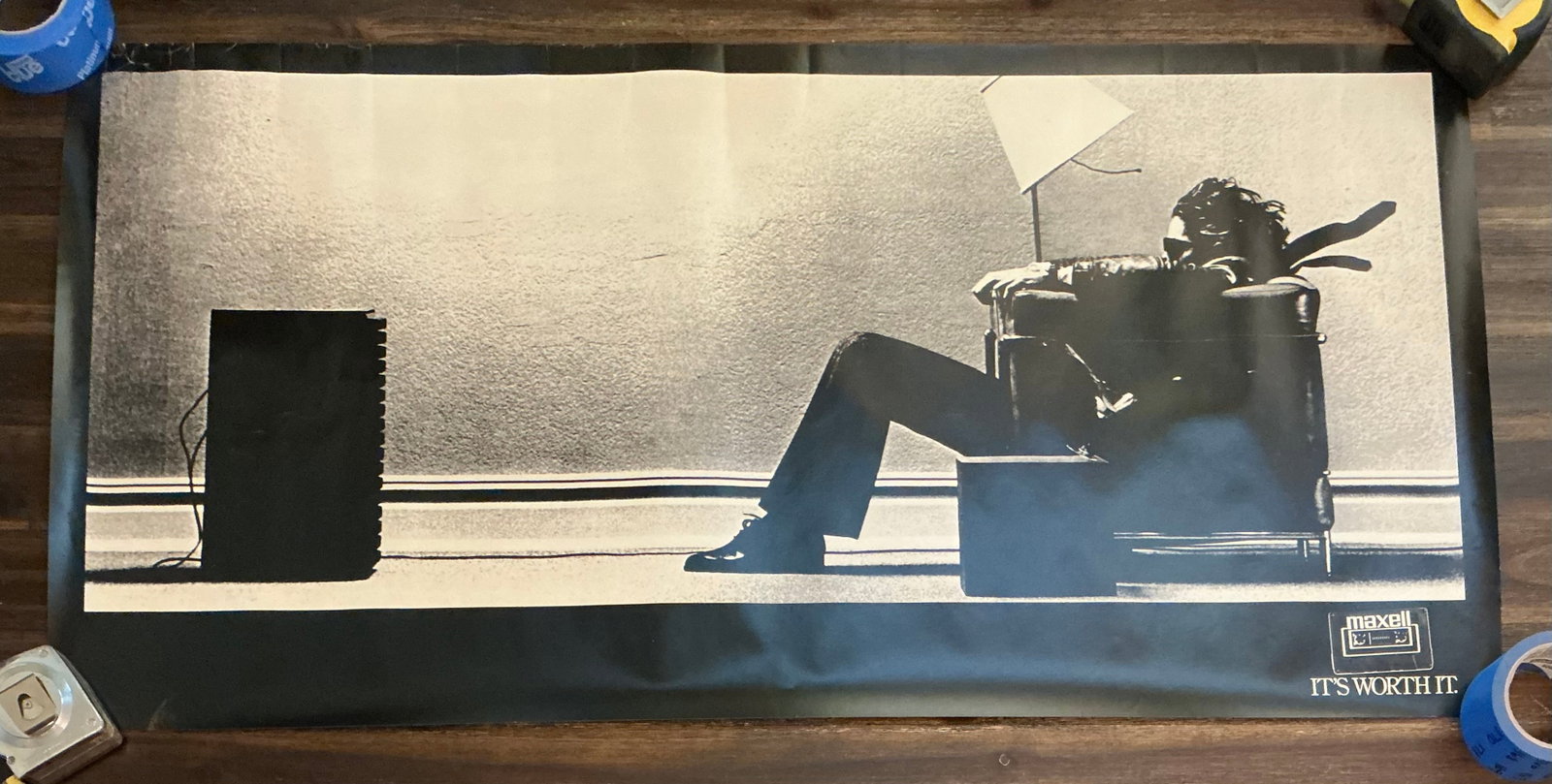 1980s Maxell Blown Away Advertising Poster (1 of 4)