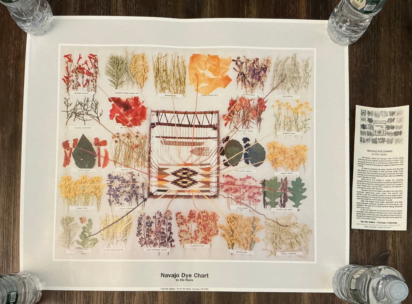 Navajo Dye Chart By Ella Myers Toh-Atin Gallery Art Print: 22.75x19.25
