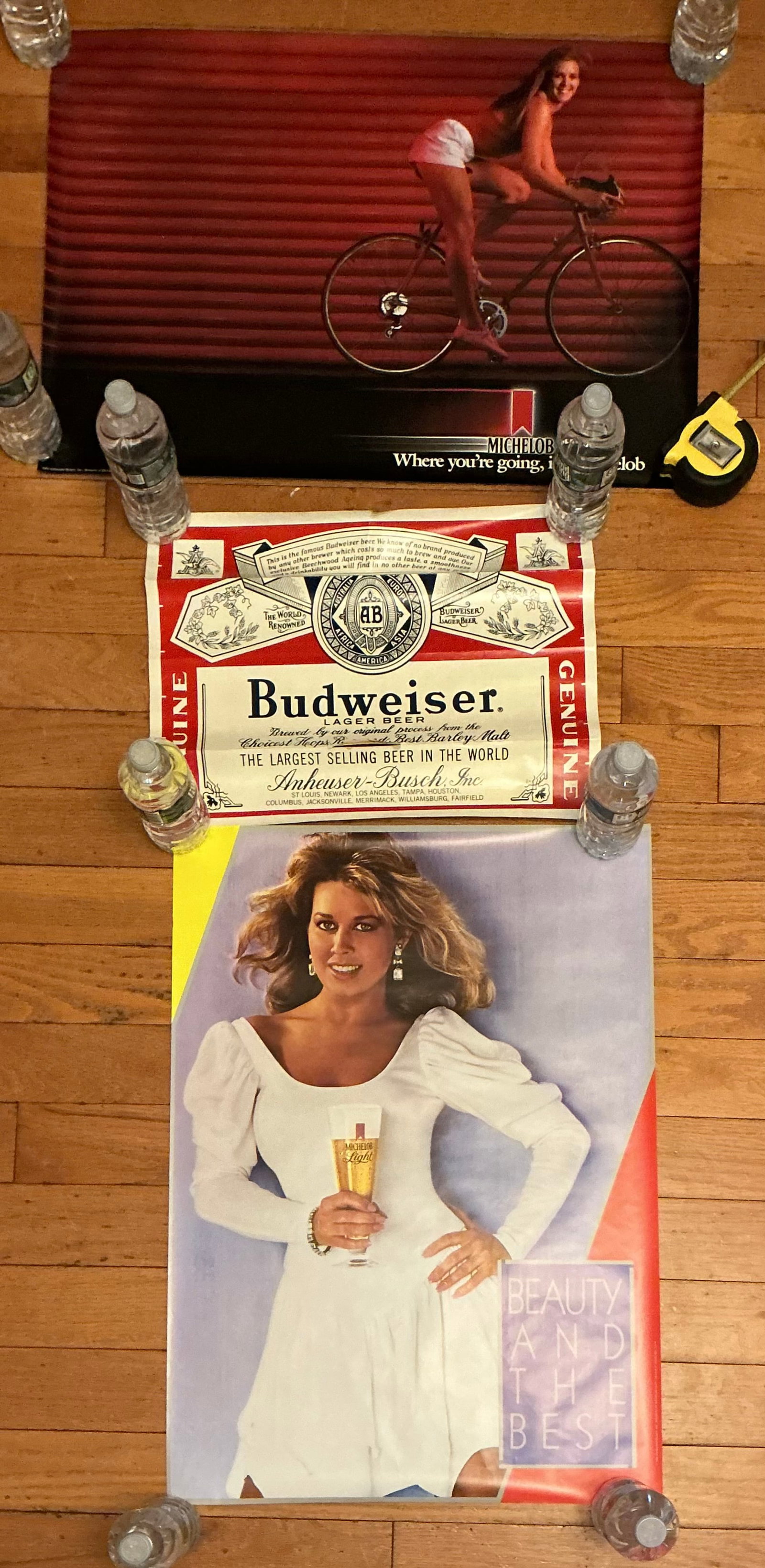 1980s Beer Posters Budweiser Decal: Largest 27x19.5