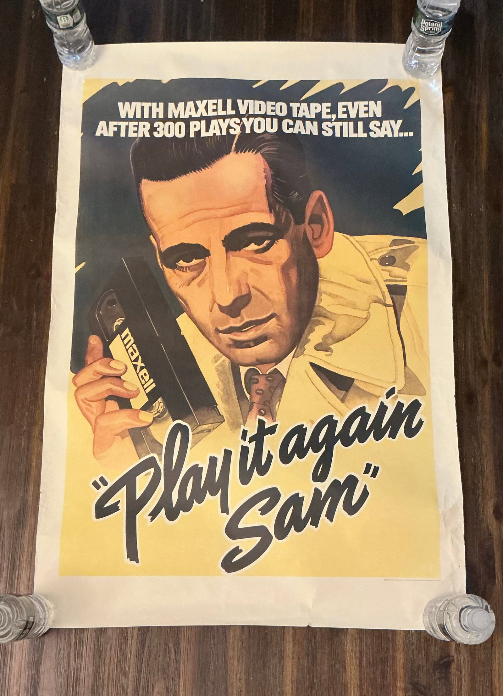 1983 Humphrey Bogart Maxell Original Play It Again Sam Advertising Poster (1 of 5)