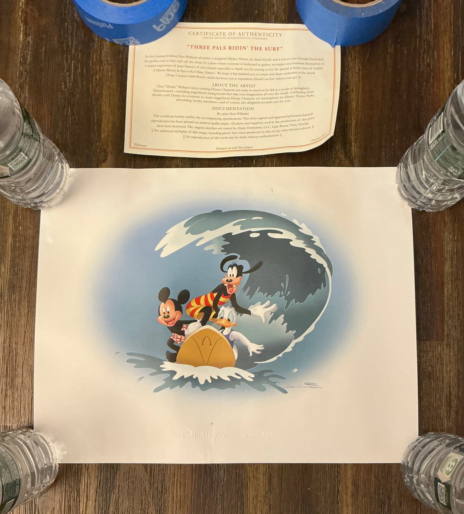 Disney Lithograph Three Pals Ridin The Surf By Artist Don Ducky Williams (1 of 4)