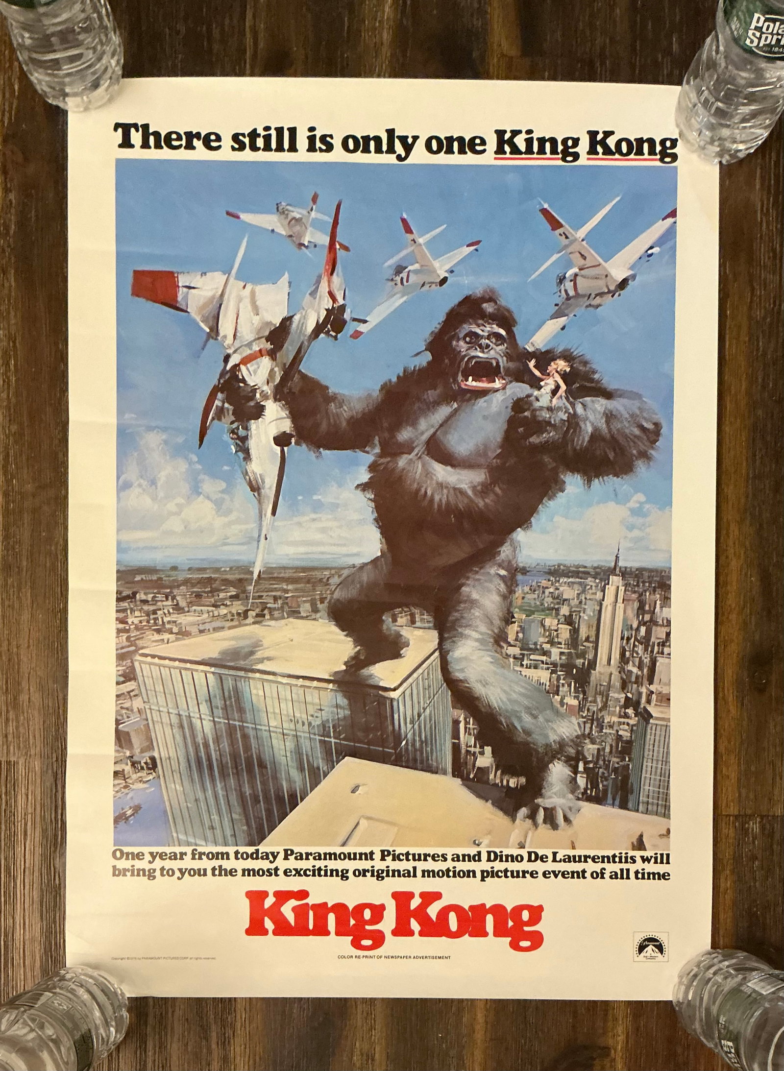 1976 Original King Kong Paramount Pictures Movie Poster John Berkey Art (1 of 6)