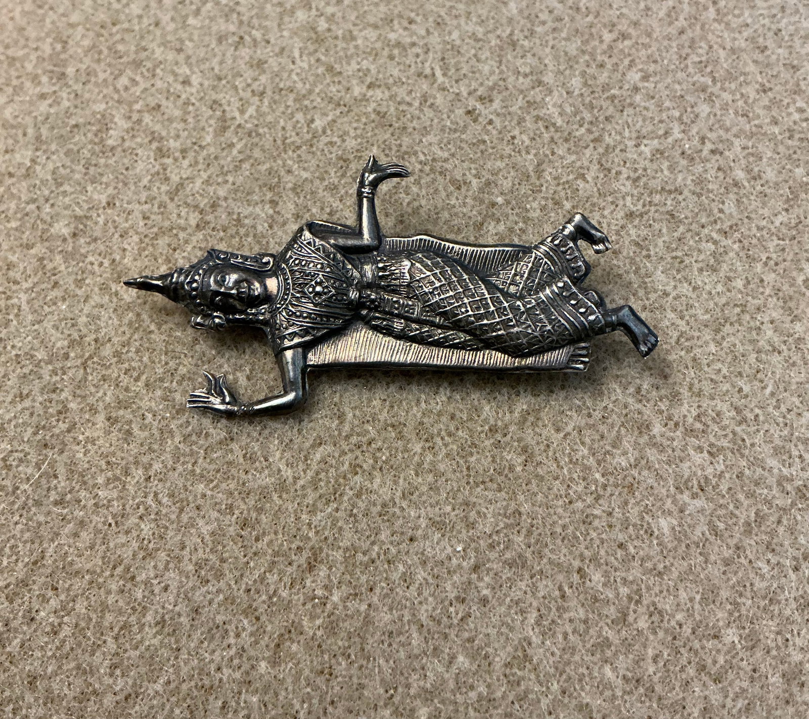 Siam Silver Thai Dancer Brooch - 3
