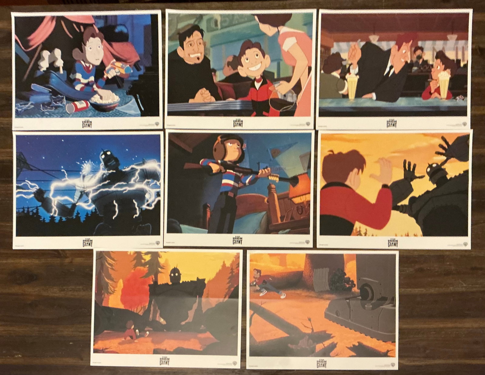 The Iron Giant Original Set Of 8 Promotional Lobby Cards: 11x14