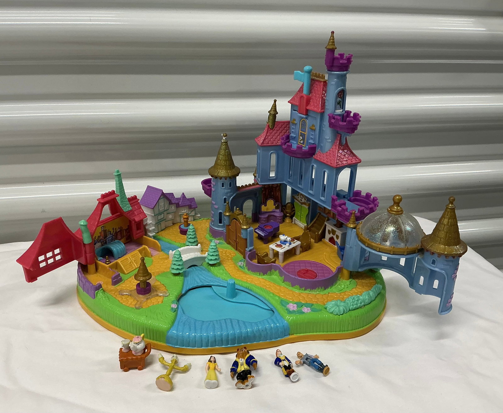 Vintage Bluebird Toys Disney Polly Pocket Beauty And The Beast Magical Castle: With Pieces Shown
