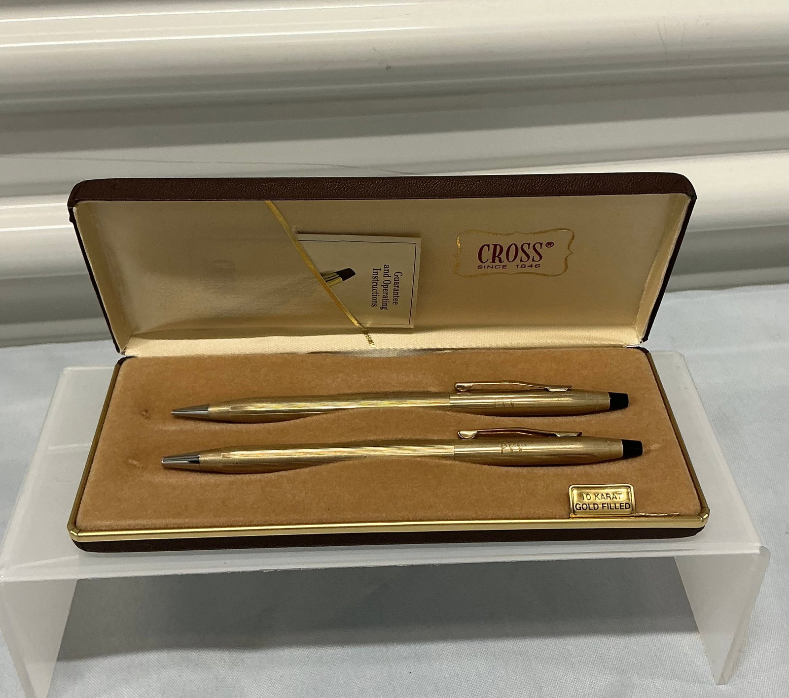 10K Gold Filled Cross Pen Set: Cross