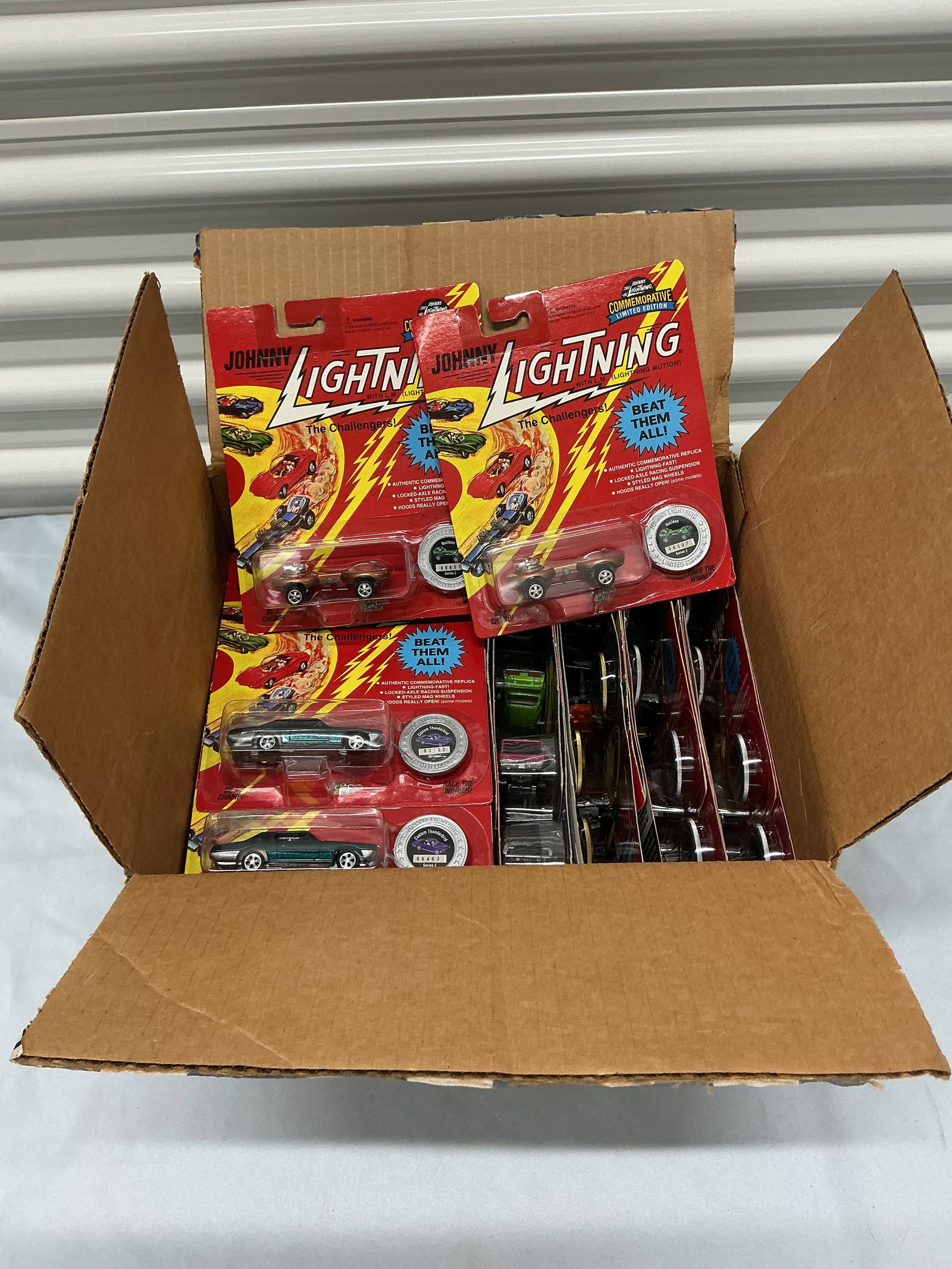 Box Of Johnny Lightning The Challengers & Muscle Cars USA Die Cast (1 of 2)