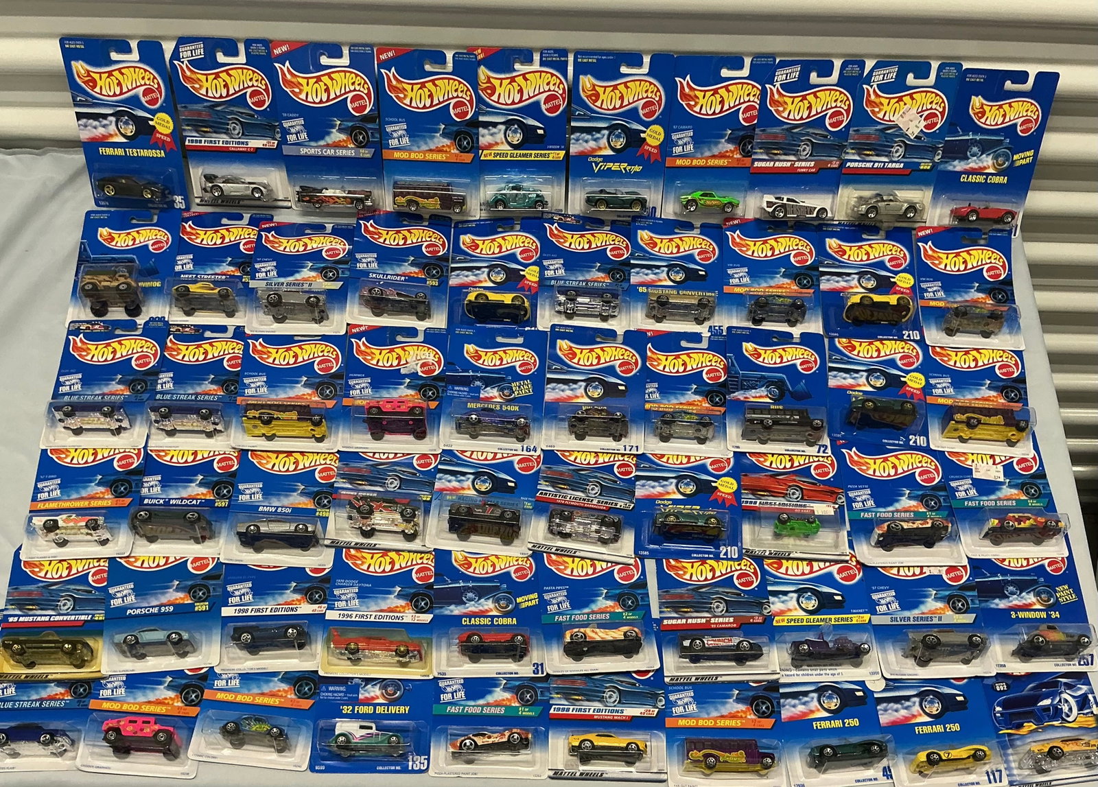Lot Of Sixty 1990s Hot Wheels: All On The Card