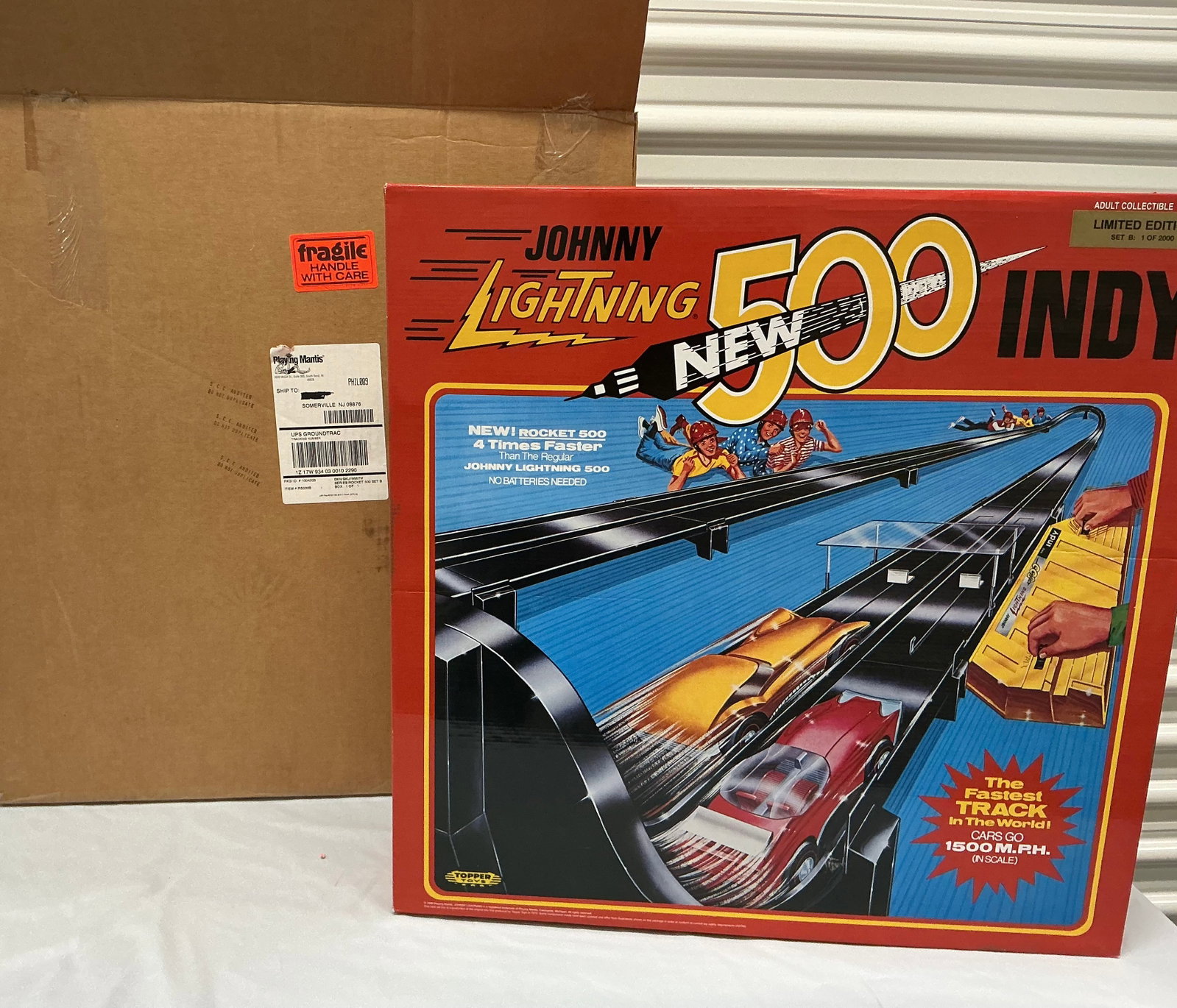 NOS Direct From Manufacturer Johnny Lightning Topper Toys New Rocket 500 Track Set (1 of 4)