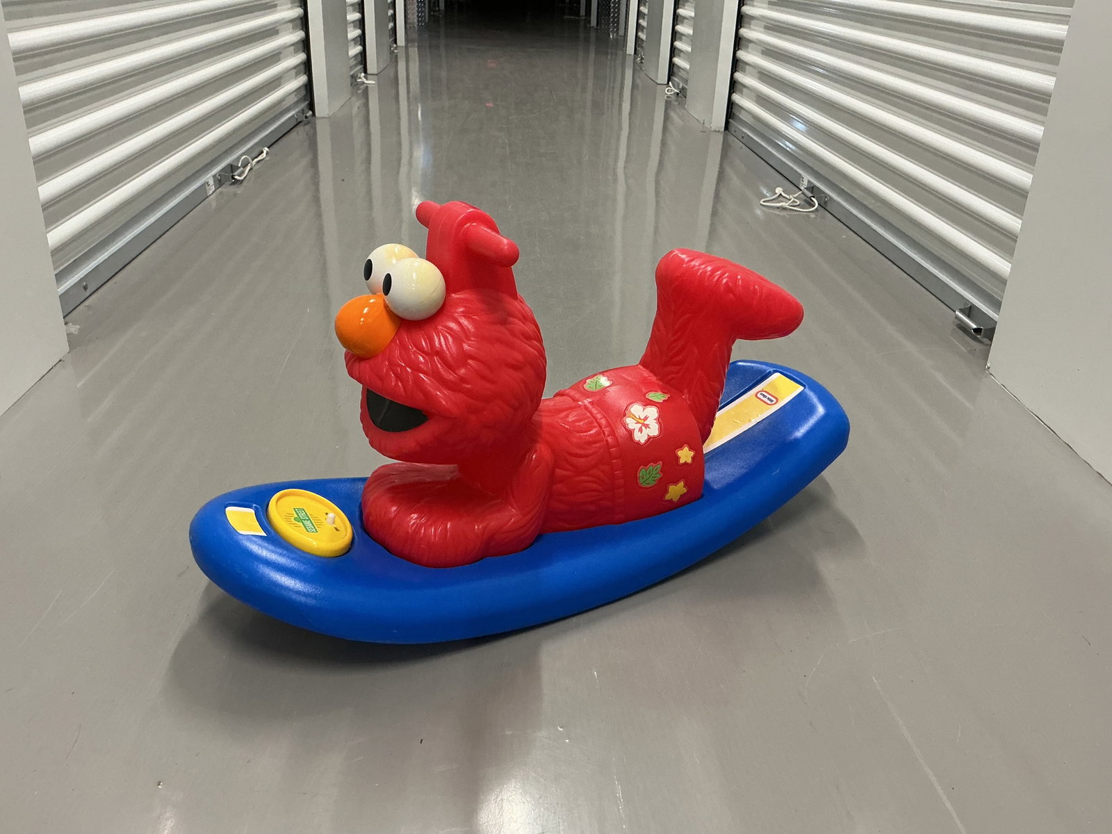 Vintage Sesame Street Surfin Elmo Ride On Rocker: 30 in. Motion Activated Sound Works !