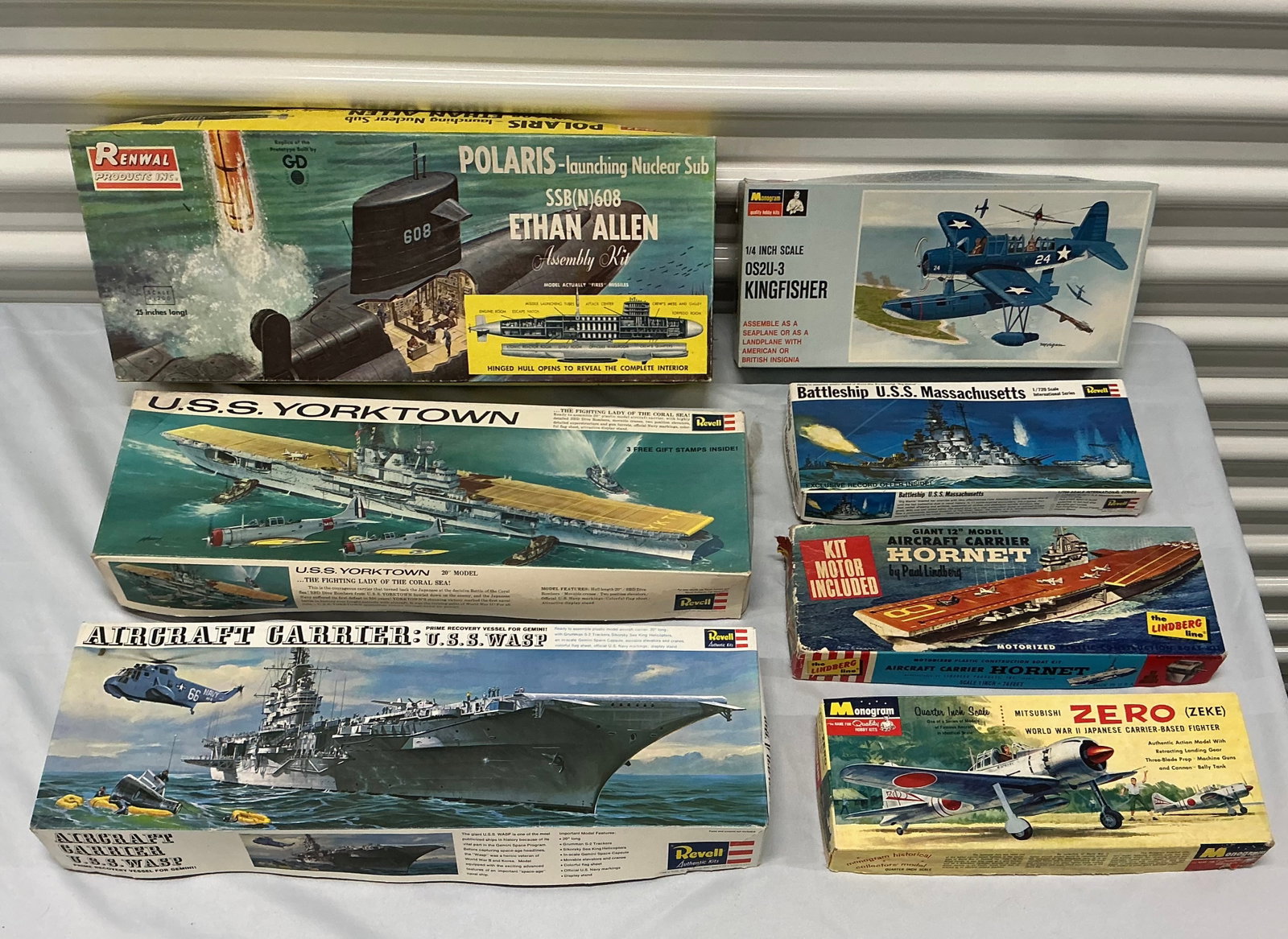 Revell Aircraft Carrier Model Kit & Vintage Model Boxes (1 of 4)
