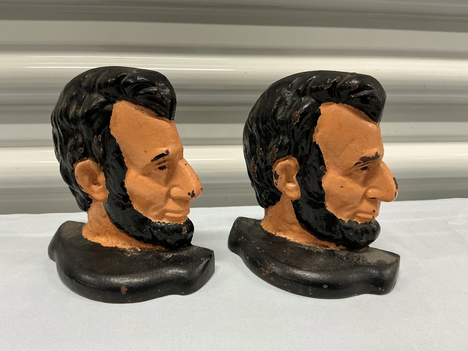 Cast Iron Abraham Lincoln Bookends: 5.25 in